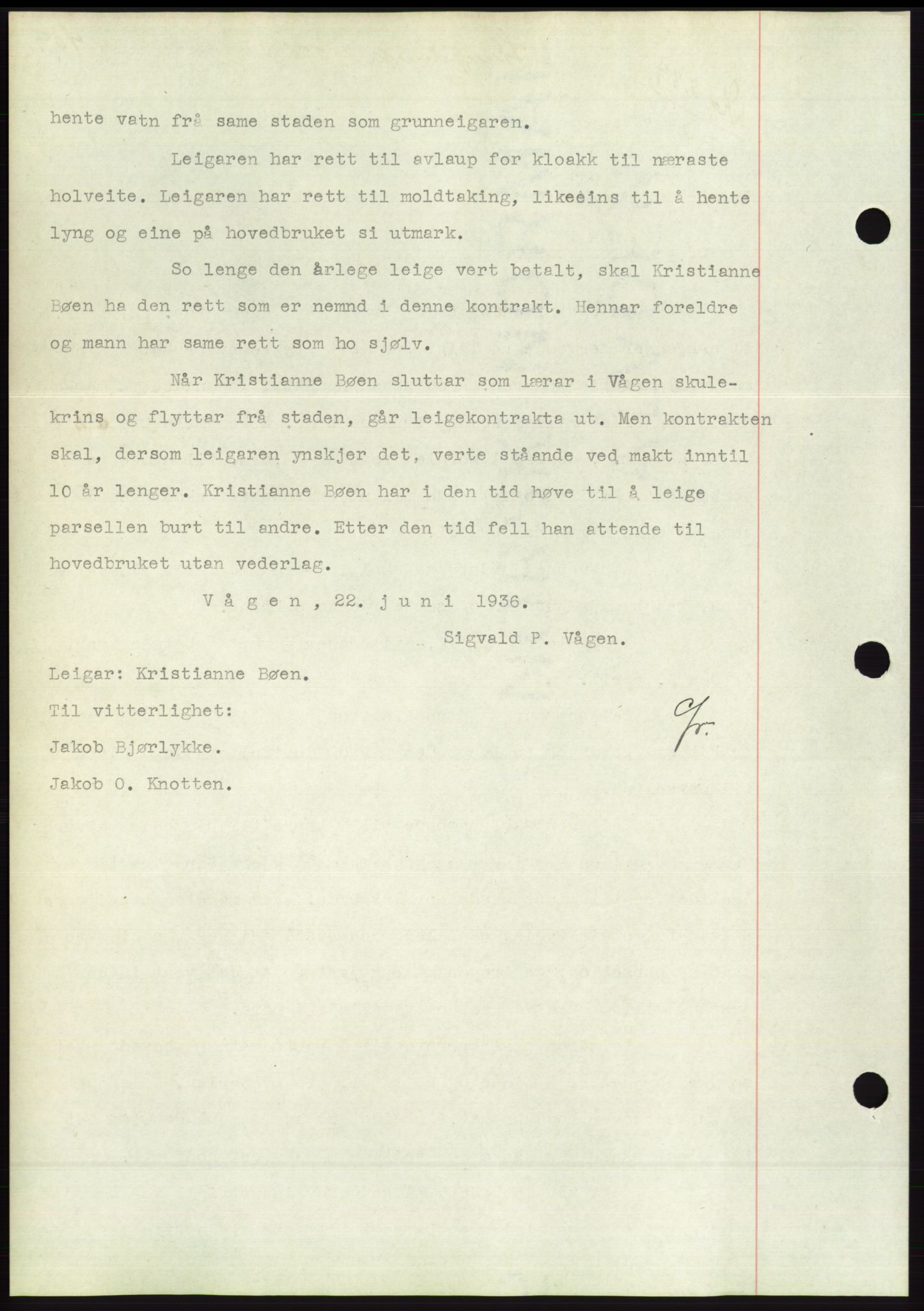 Søre Sunnmøre sorenskriveri, SAT/A-4122/1/2/2C/L0062: Mortgage book no. 56, 1936-1937, Diary no: : 289/1937