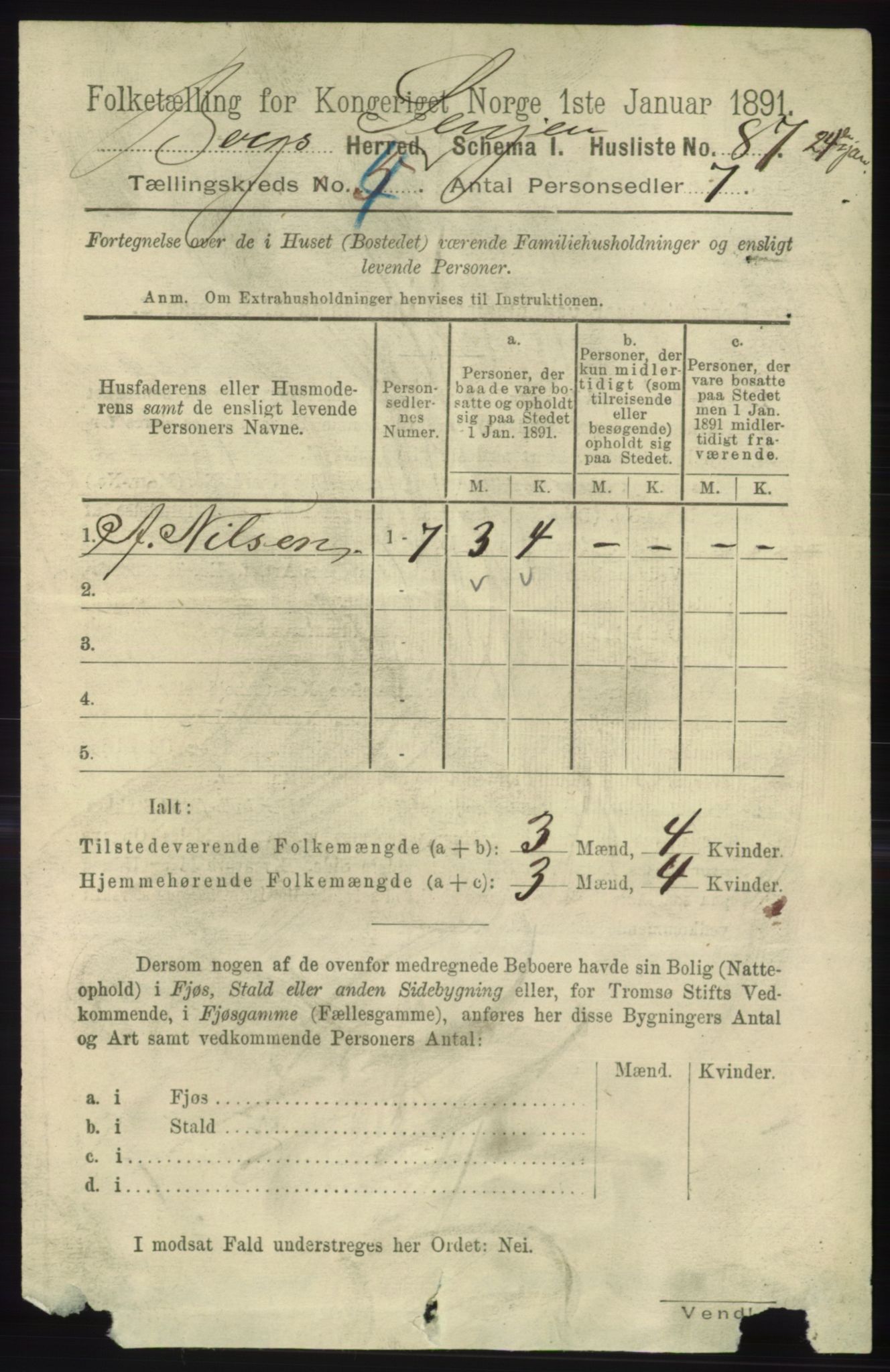 RA, 1891 census for 1929 Berg, 1891, p. 1640