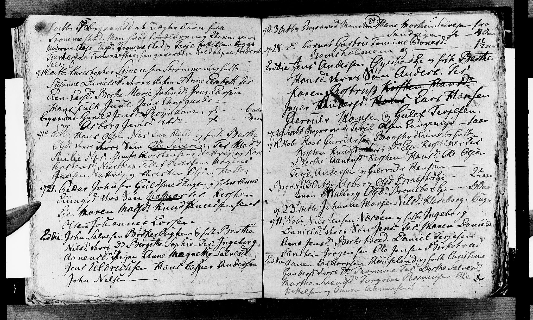 Øyestad sokneprestkontor, AV/SAK-1111-0049/F/Fb/L0002: Parish register (copy) no. B 2, 1795-1807, p. 84