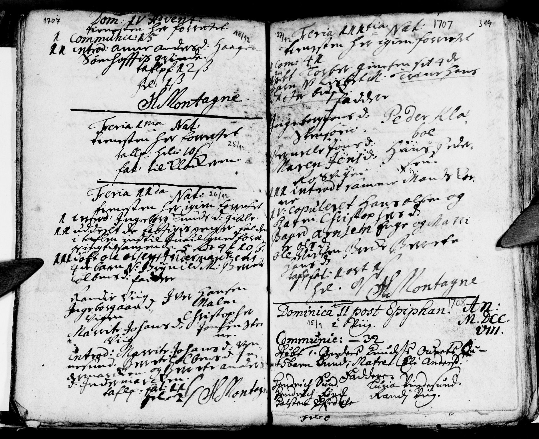 Ministerialprotokoller, klokkerbøker og fødselsregistre - Nordland, SAT/A-1459/812/L0172: Parish register (official) no. 812A01, 1677-1718, p. 319