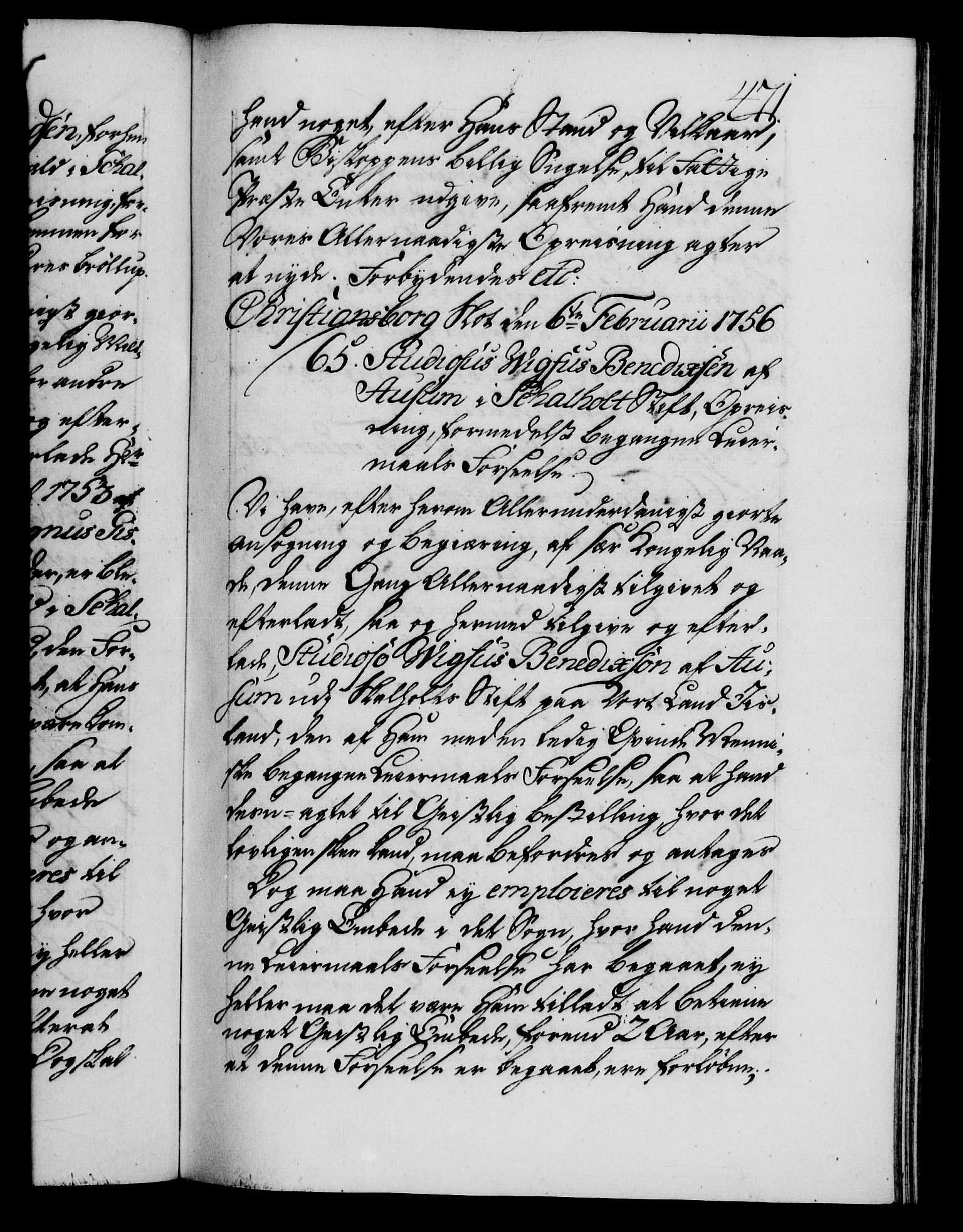 Danske Kanselli 1572-1799, AV/RA-EA-3023/F/Fc/Fca/Fcaa/L0039: Norske registre, 1755-1756, p. 471a