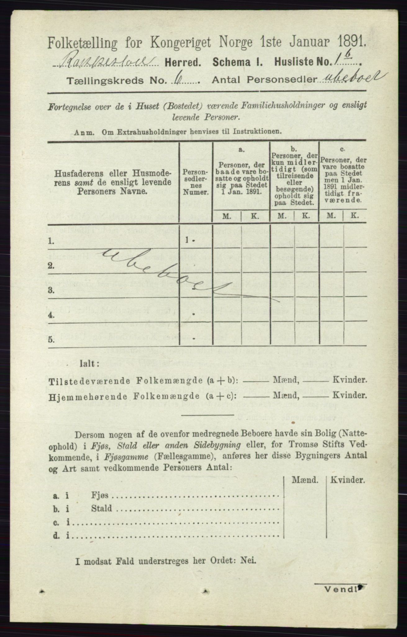 RA, 1891 census for 0128 Rakkestad, 1891, p. 2387