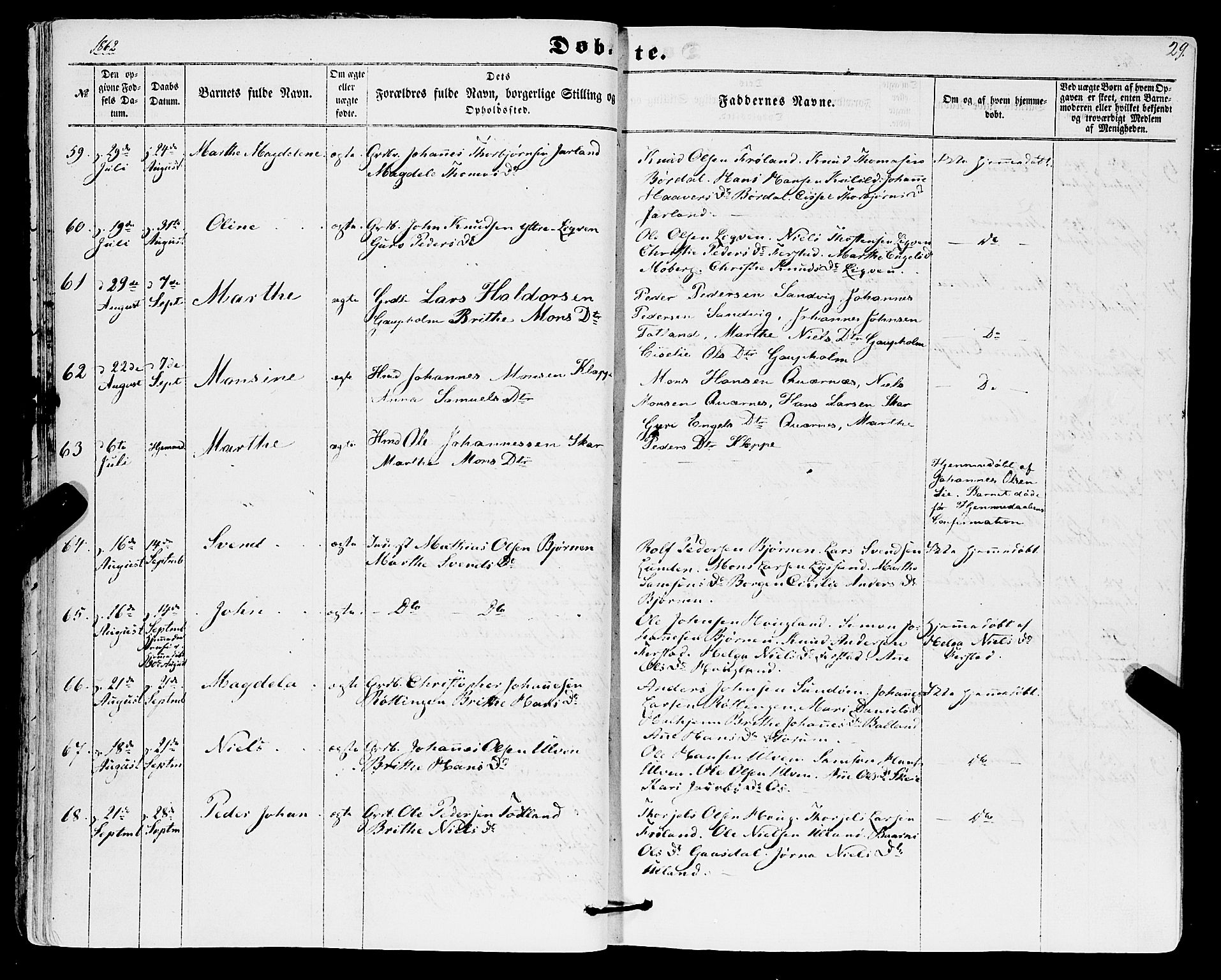 Os sokneprestembete, AV/SAB-A-99929: Parish register (official) no. A 17, 1860-1873, p. 29