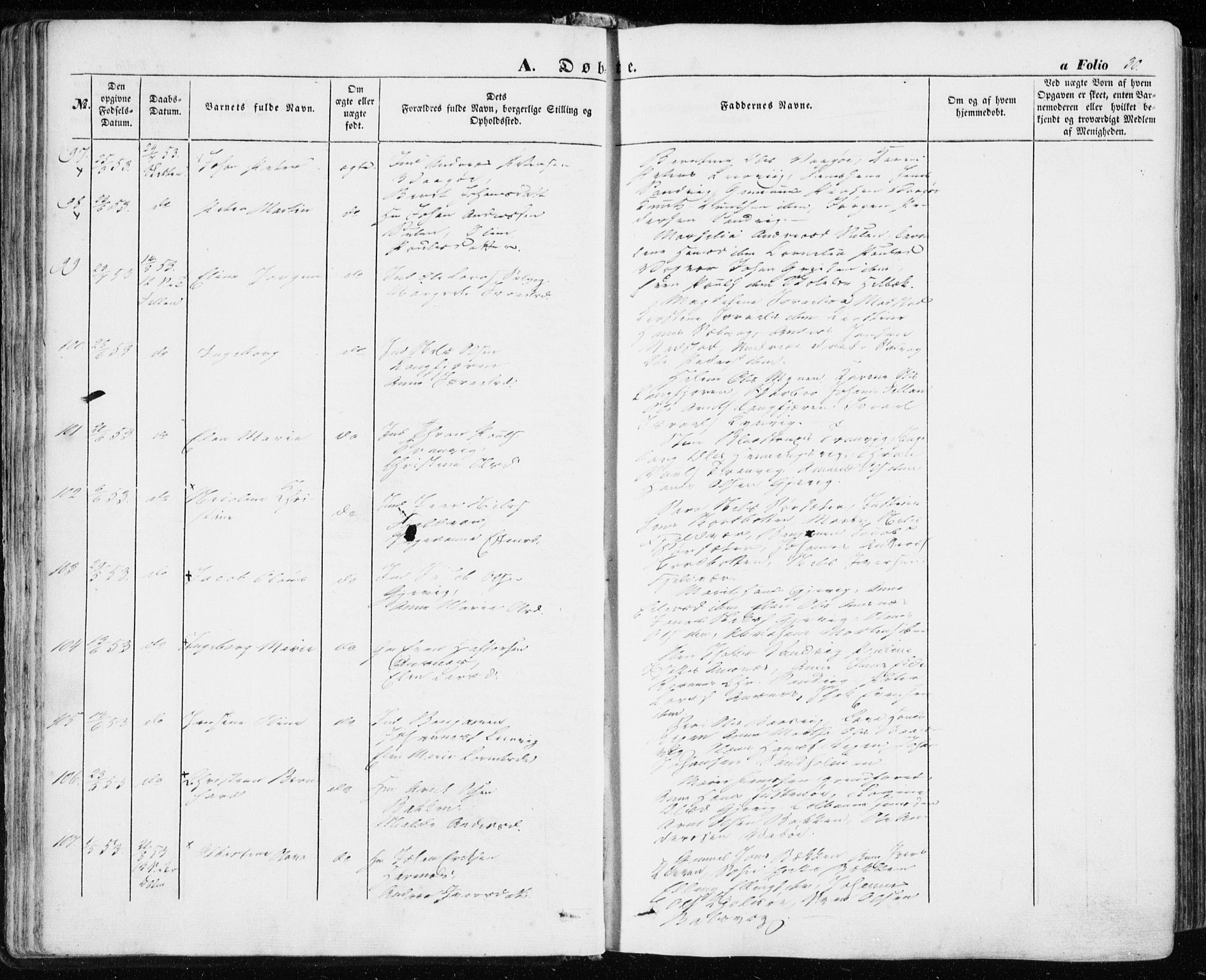 Ministerialprotokoller, klokkerbøker og fødselsregistre - Sør-Trøndelag, AV/SAT-A-1456/634/L0530: Parish register (official) no. 634A06, 1852-1860, p. 30