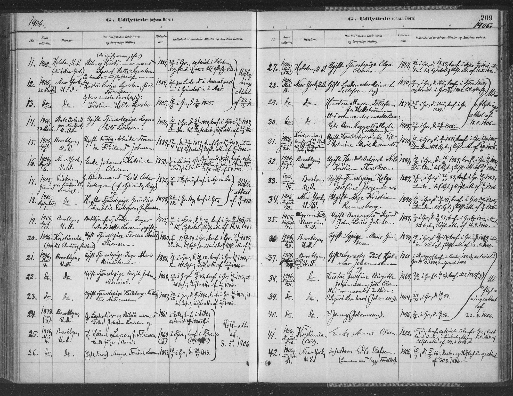 Grimstad sokneprestkontor, SAK/1111-0017/F/Fa/L0004: Parish register (official) no. A 3, 1882-1910, p. 209