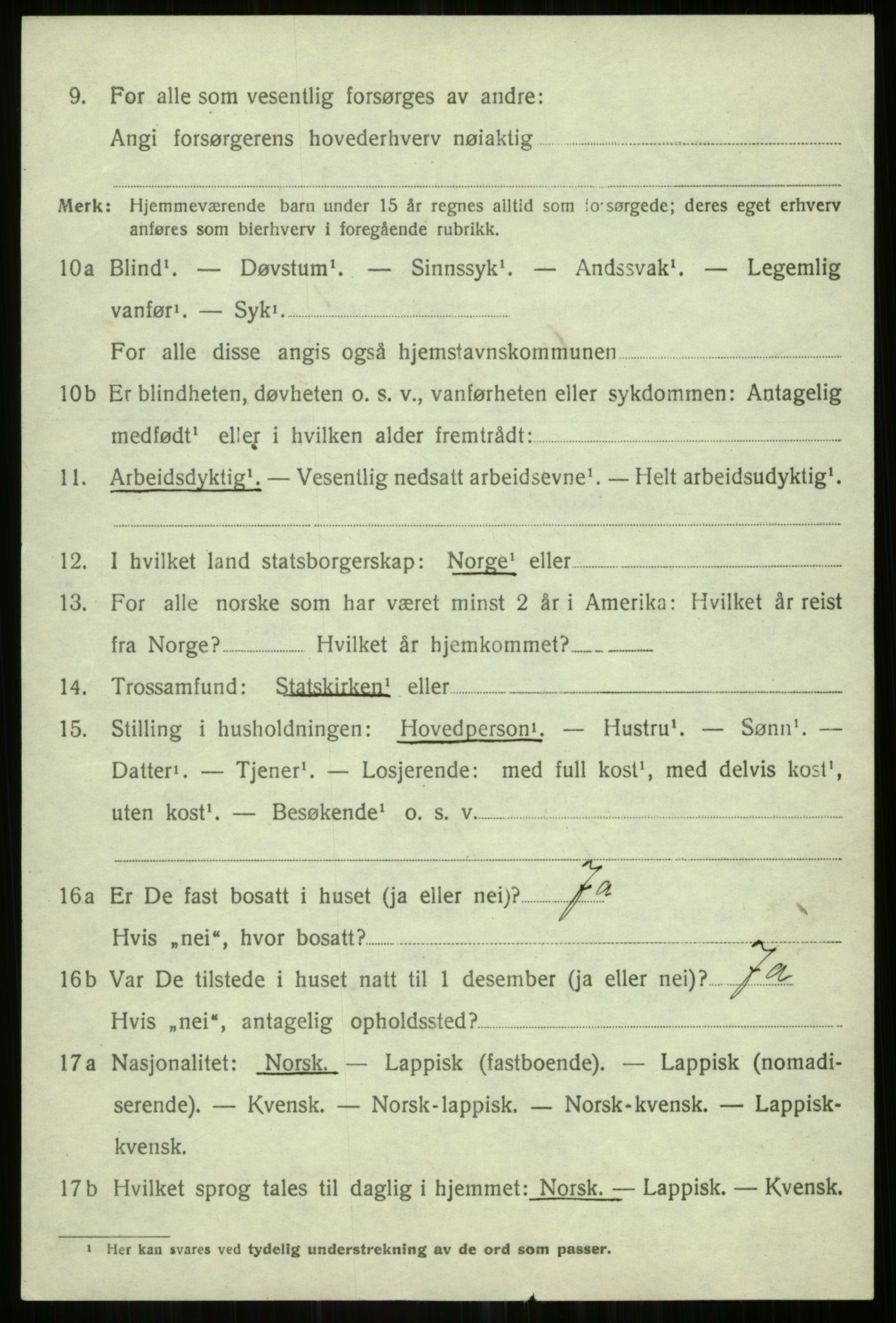 SATØ, 1920 census for Helgøy, 1920, p. 1118