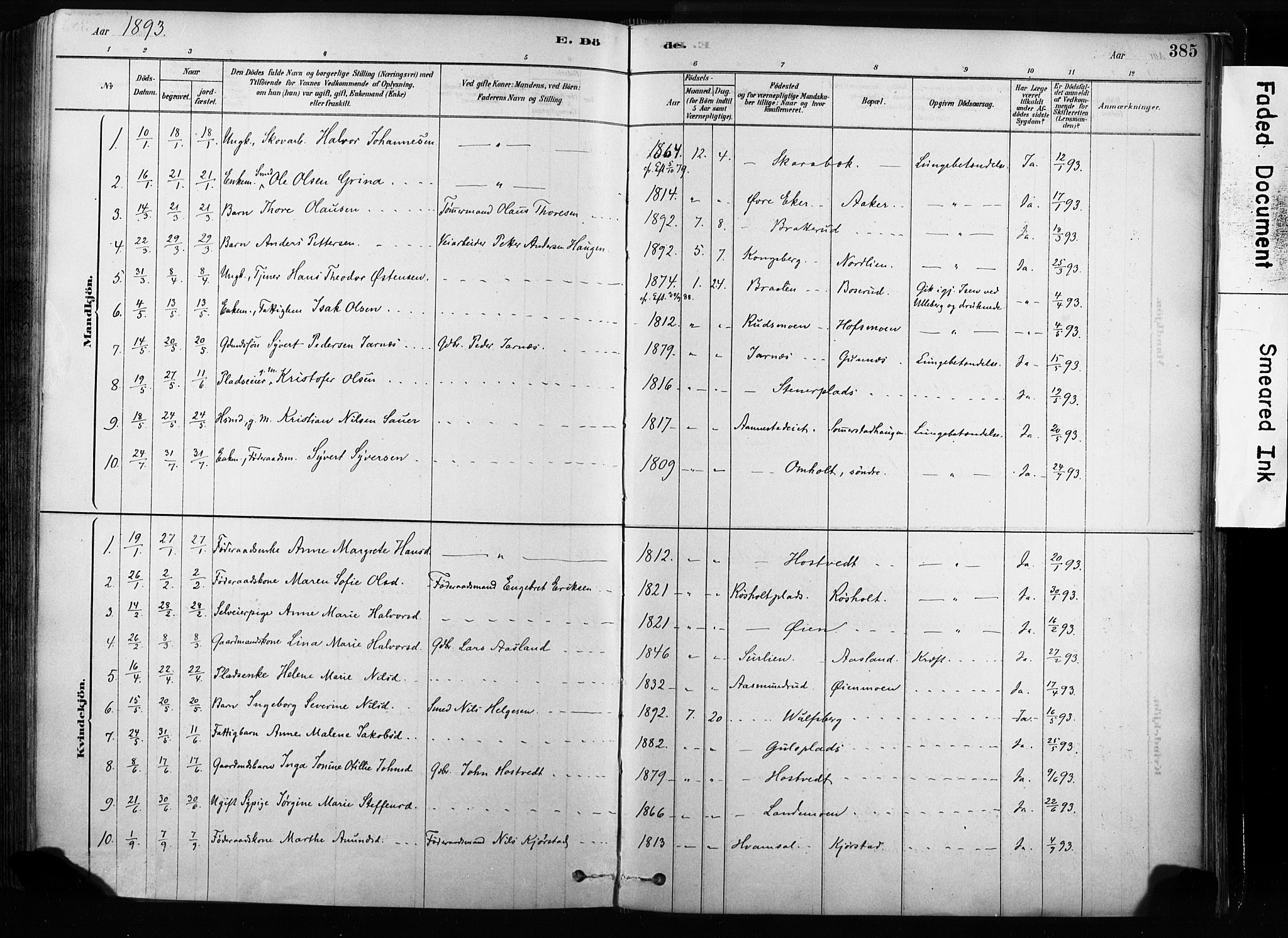 Sandsvær kirkebøker, AV/SAKO-A-244/F/Fb/L0001: Parish register (official) no. II 1, 1878-1906, p. 385