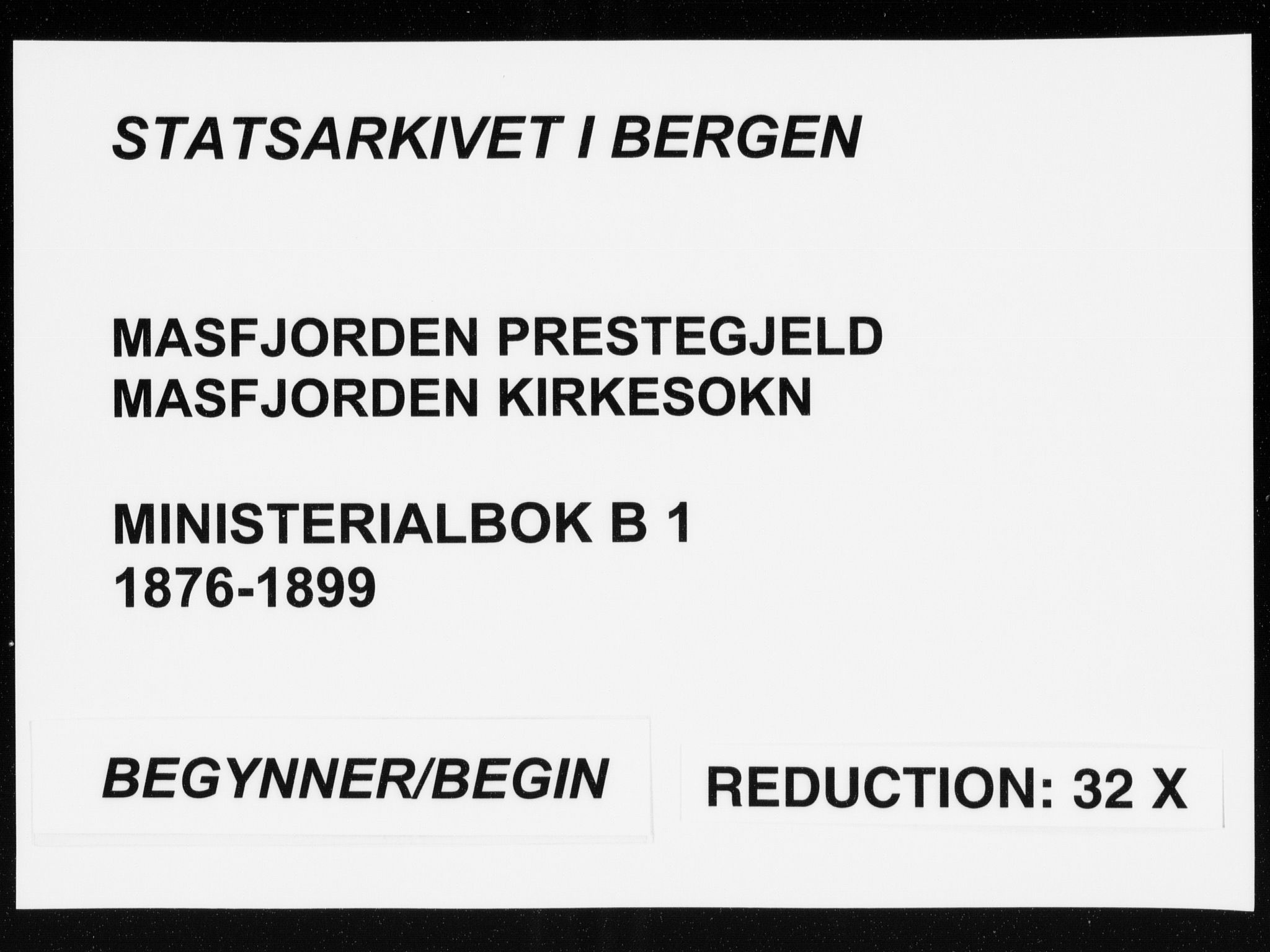 Masfjorden Sokneprestembete, SAB/A-77001: Parish register (official) no. B  1, 1876-1899