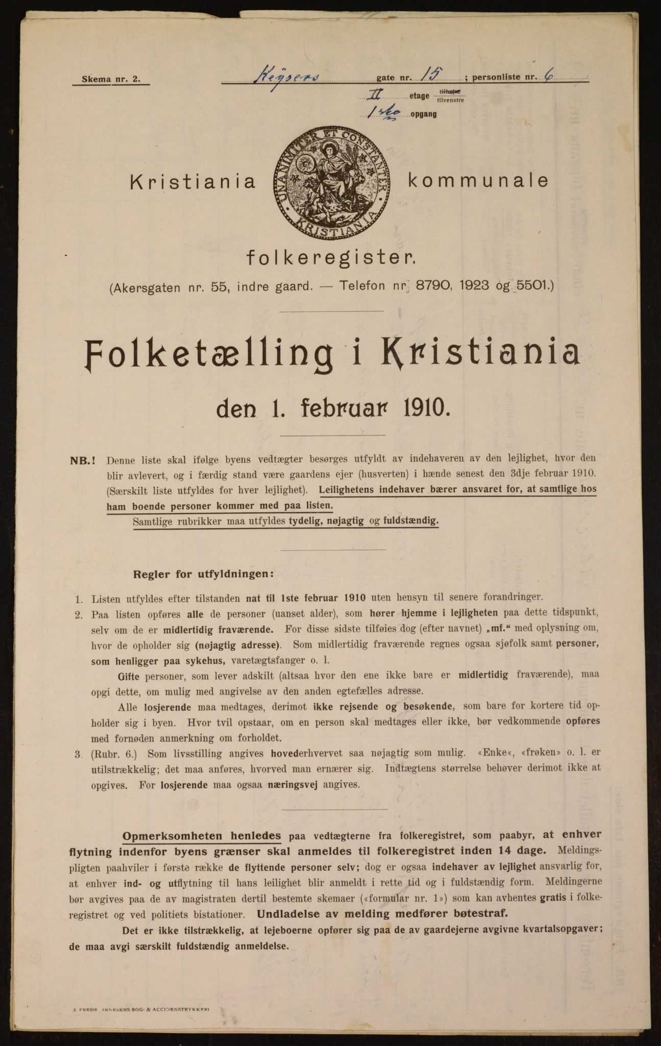 OBA, Municipal Census 1910 for Kristiania, 1910, p. 47841