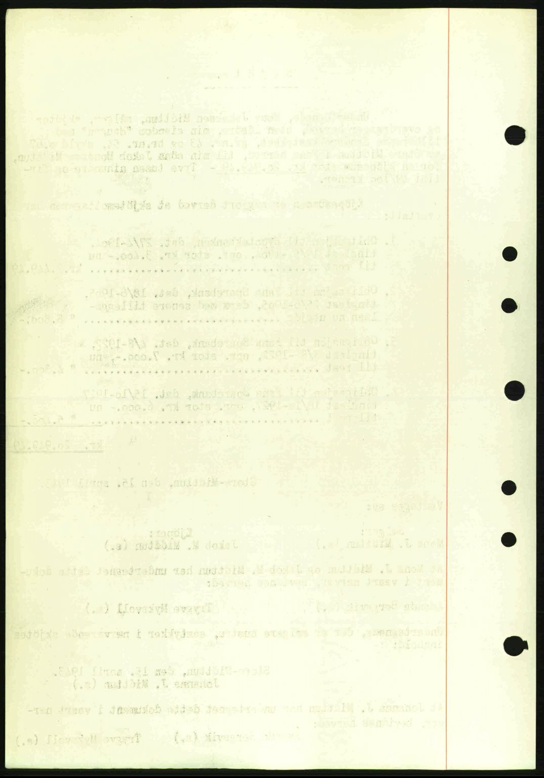 Midhordland sorenskriveri, SAB/A-3001/1/G/Gb/Gbj/L0019: Mortgage book no. A37-38, 1944-1945, Diary no: : 1076/1945