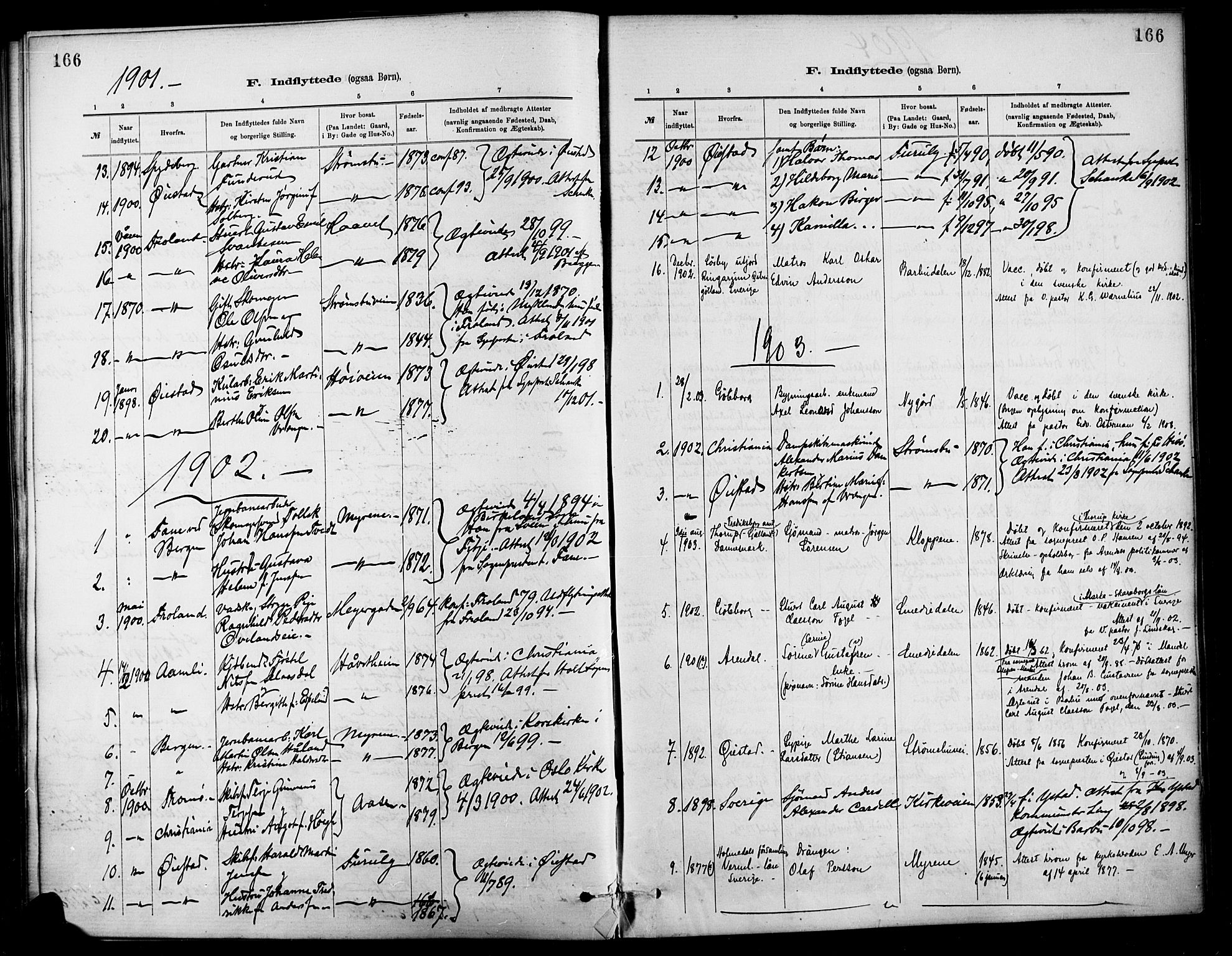 Barbu sokneprestkontor, AV/SAK-1111-0003/F/Fa/L0003: Parish register (official) no. A 3, 1883-1898, p. 166