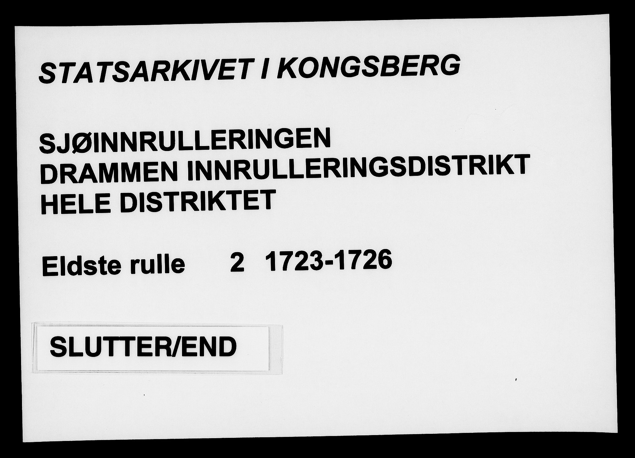 Drammen innrulleringsdistrikt, AV/SAKO-A-781/F/Fa/L0002: Hovedrulle over sjøfolk i Bragernes distrikt som har blitt innrullert, 1723-1726, p. 209