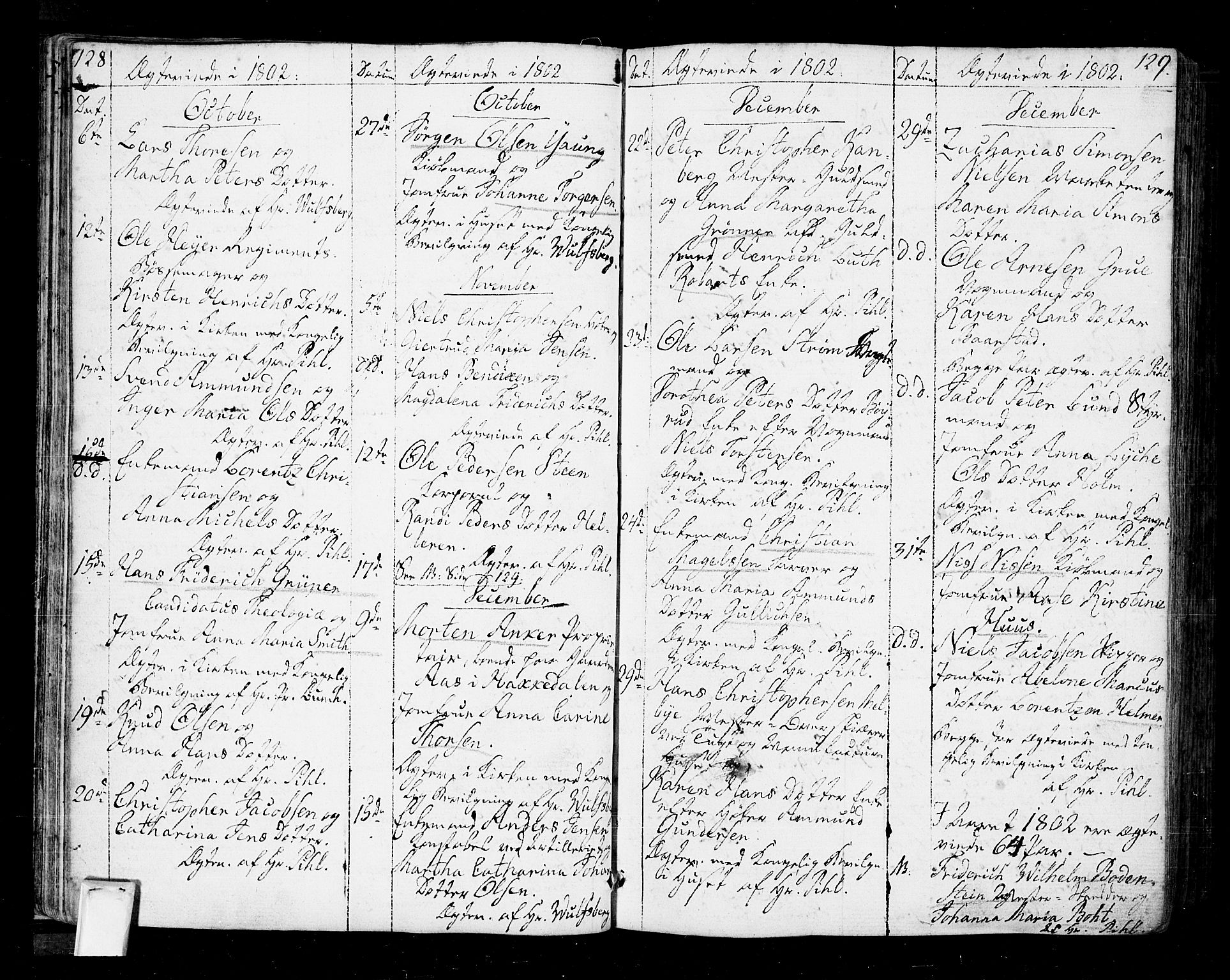 Oslo domkirke Kirkebøker, SAO/A-10752/F/Fa/L0005: Parish register (official) no. 5, 1787-1806, p. 128-129