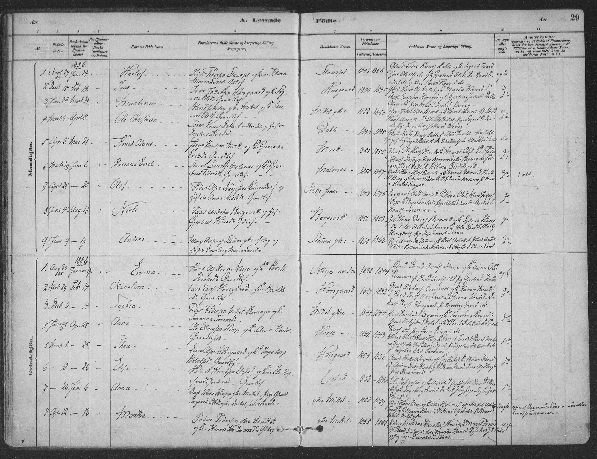 Ministerialprotokoller, klokkerbøker og fødselsregistre - Møre og Romsdal, SAT/A-1454/547/L0604: Parish register (official) no. 547A06, 1878-1906, p. 29