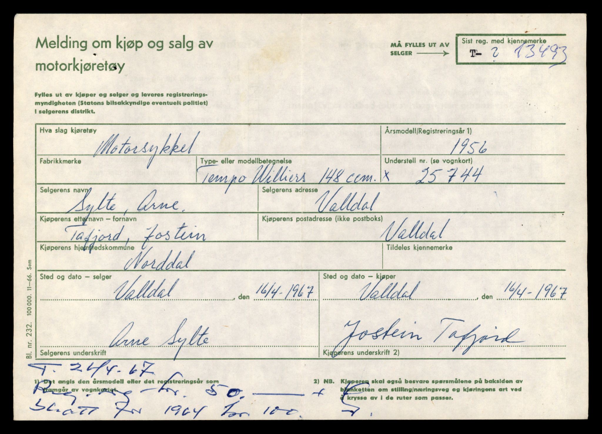 Møre og Romsdal vegkontor - Ålesund trafikkstasjon, AV/SAT-A-4099/F/Fe/L0039: Registreringskort for kjøretøy T 13361 - T 13530, 1927-1998, p. 2345