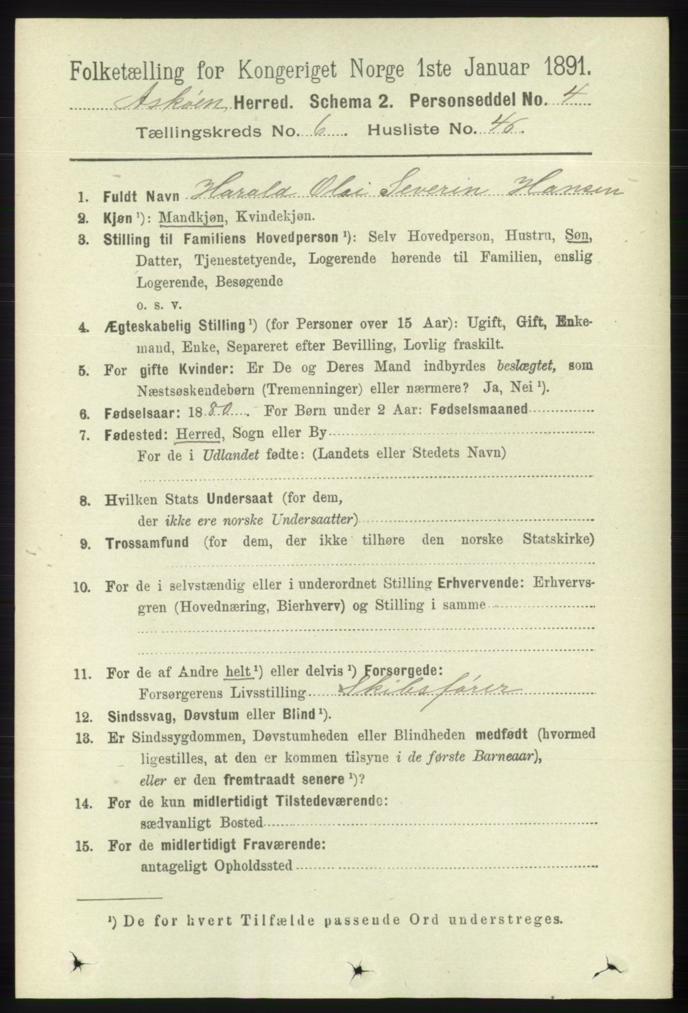 RA, 1891 census for 1247 Askøy, 1891, p. 4248