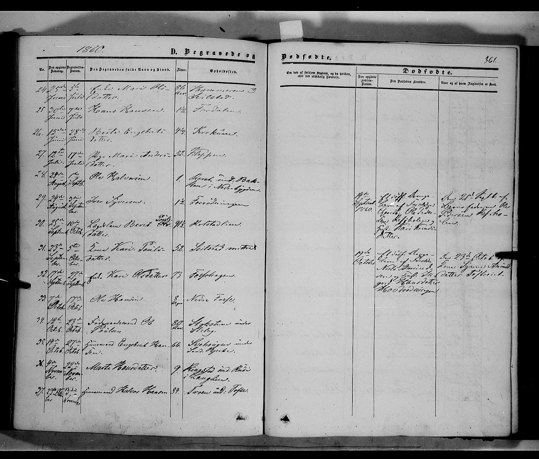Sør-Fron prestekontor, AV/SAH-PREST-010/H/Ha/Haa/L0001: Parish register (official) no. 1, 1849-1863, p. 361