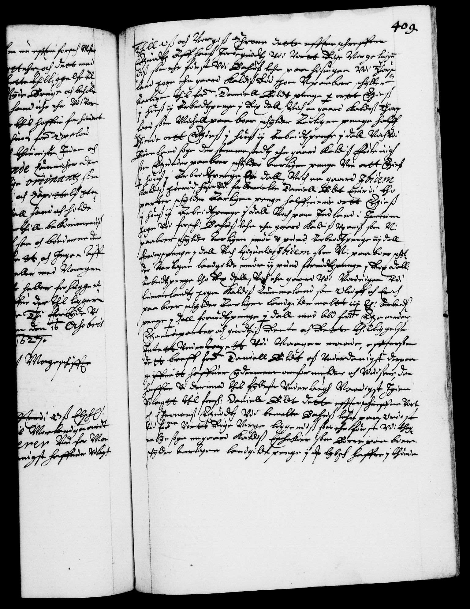 Danske Kanselli 1572-1799, RA/EA-3023/F/Fc/Fca/Fcaa/L0004: Norske registre (mikrofilm), 1617-1630, p. 409a