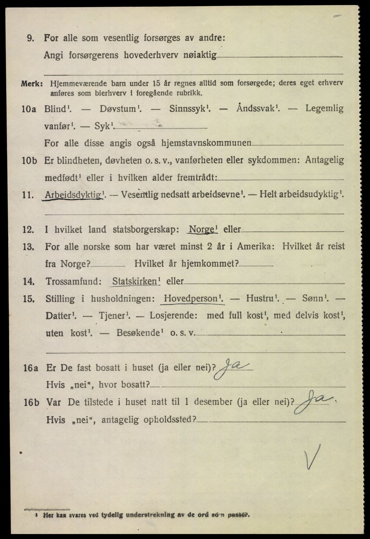 SAH, 1920 census for Alvdal, 1920, p. 1685