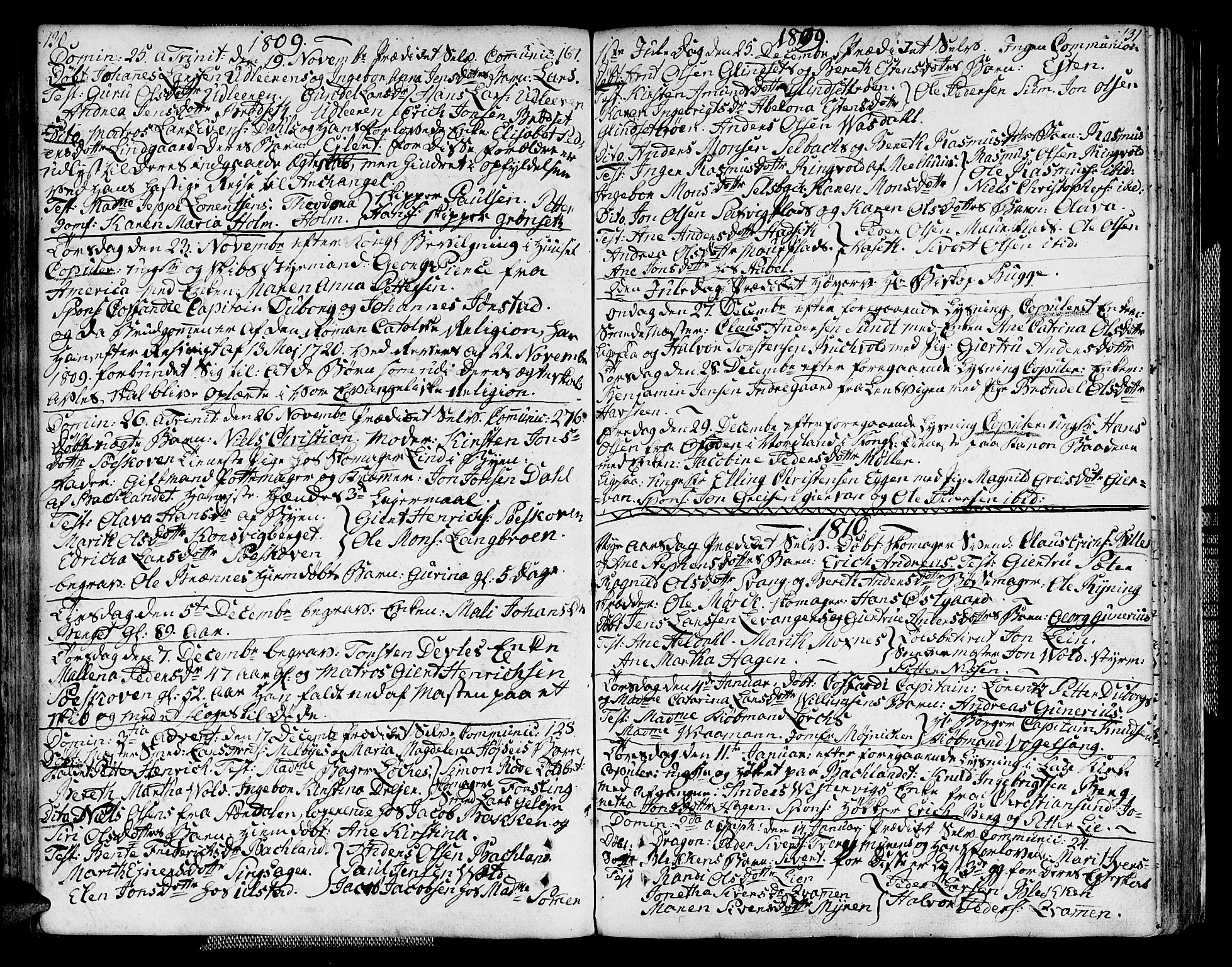 Ministerialprotokoller, klokkerbøker og fødselsregistre - Sør-Trøndelag, SAT/A-1456/604/L0181: Parish register (official) no. 604A02, 1798-1817, p. 130-131