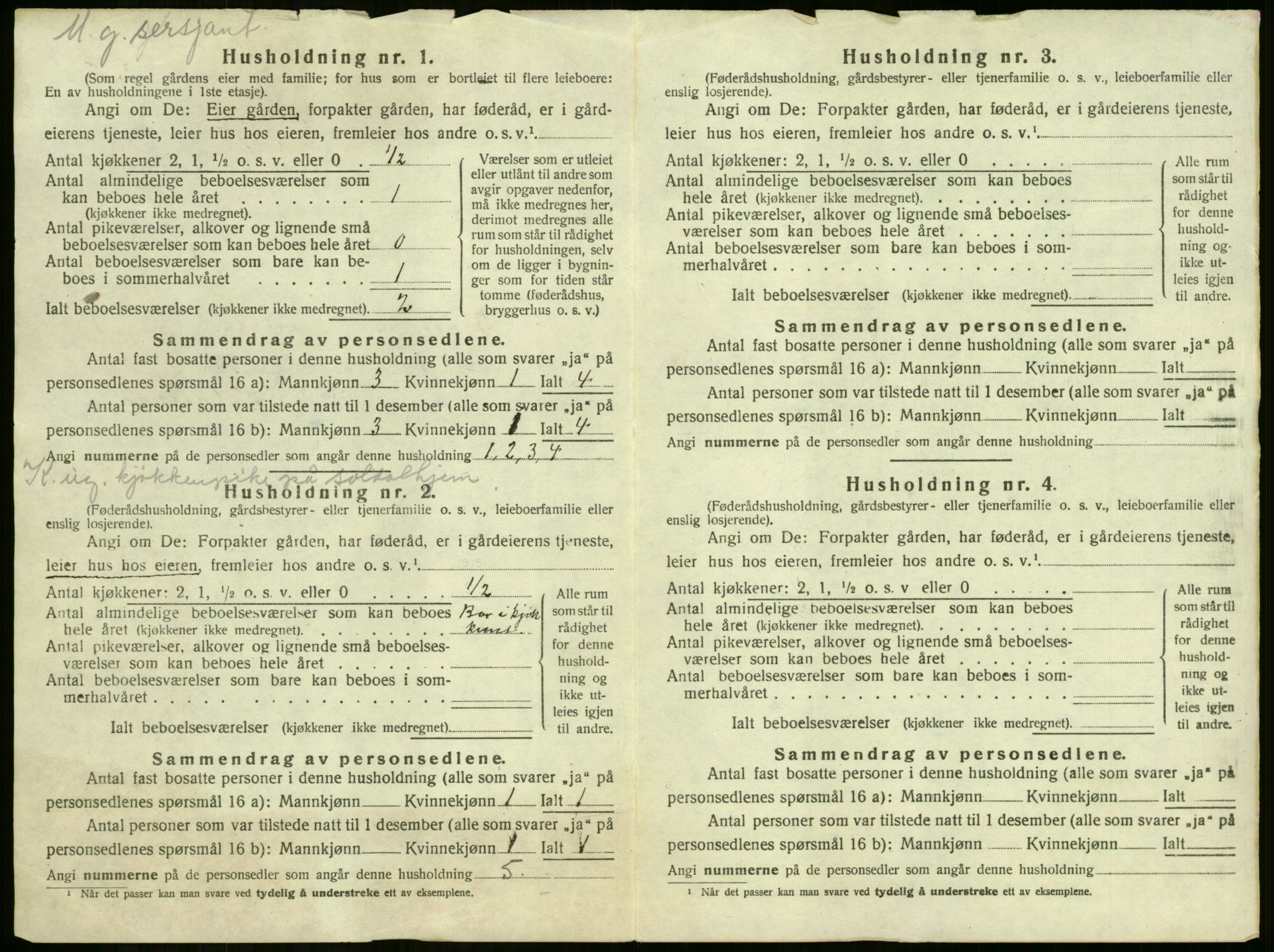 SAKO, 1920 census for Hole, 1920, p. 30