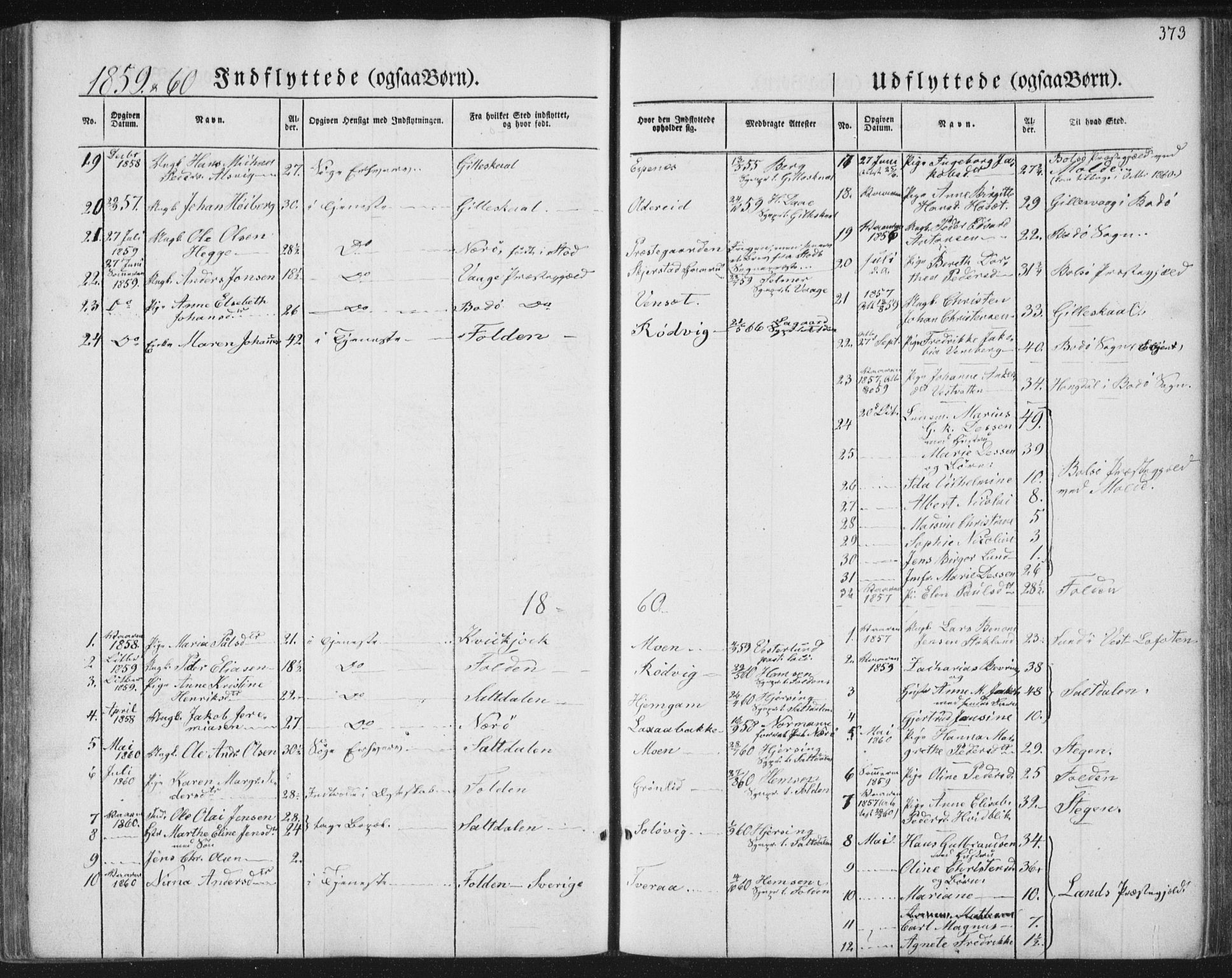 Ministerialprotokoller, klokkerbøker og fødselsregistre - Nordland, SAT/A-1459/852/L0738: Parish register (official) no. 852A08, 1849-1865, p. 373