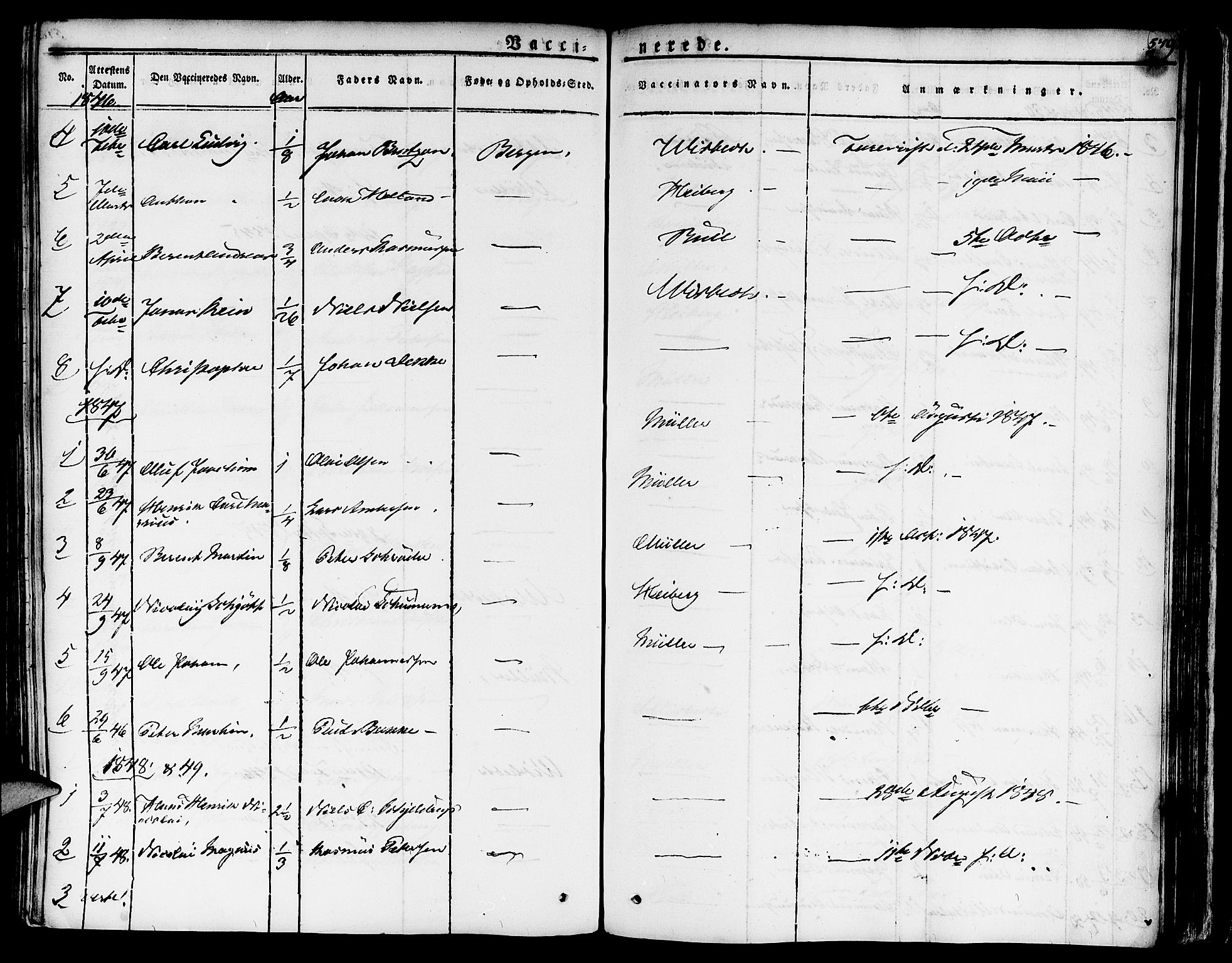 Nykirken Sokneprestembete, SAB/A-77101/H/Haa/L0012: Parish register (official) no. A 12, 1821-1844, p. 579
