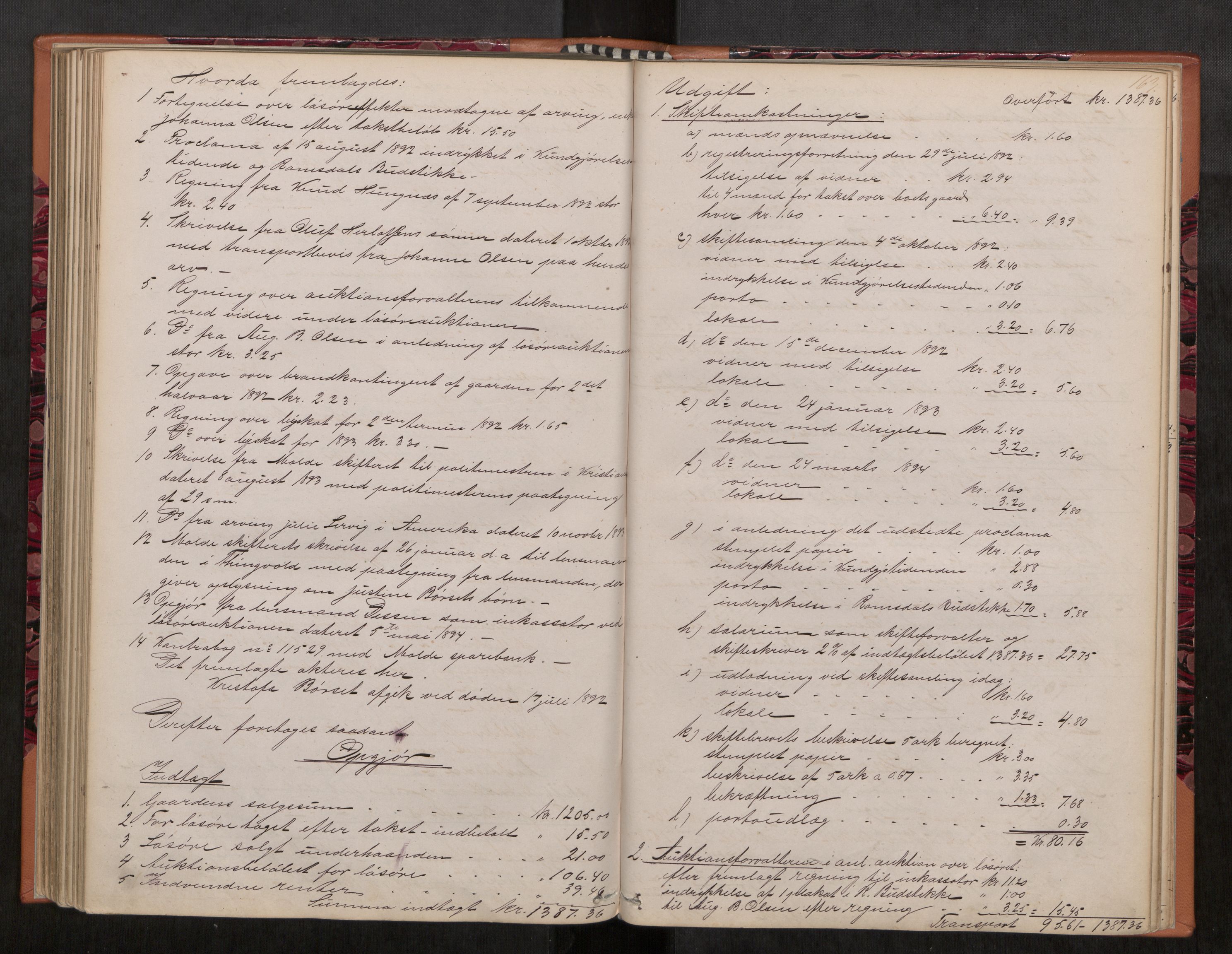 Molde byfogd, AV/SAT-A-0025/3/3Ab/L0002: Skifteutlodningsprotokoll, 1867-1903, p. 163