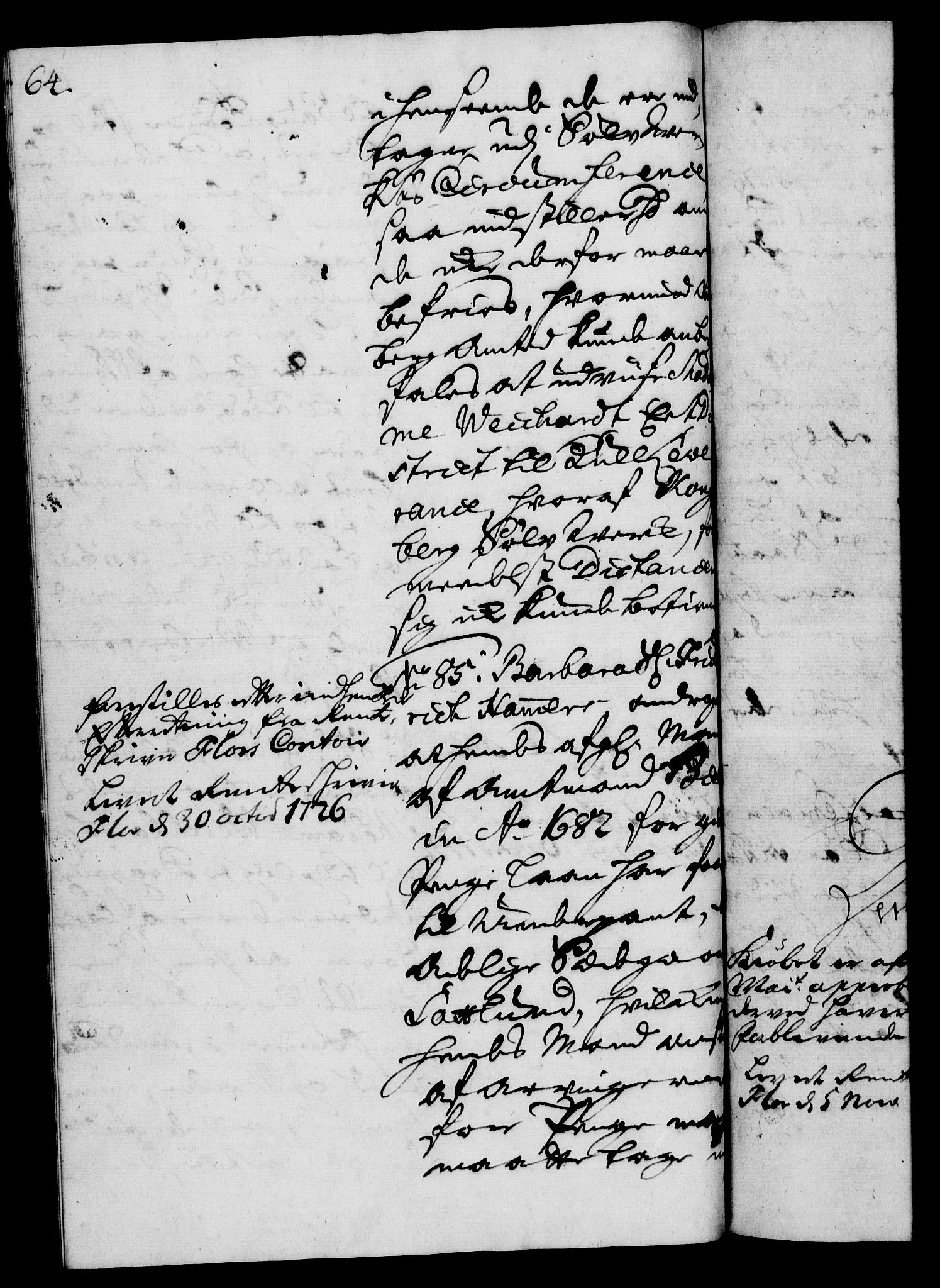 Rentekammeret, Kammerkanselliet, RA/EA-3111/G/Gh/Gha/L0009: Norsk ekstraktmemorialprotokoll (merket RK 53.54), 1726-1728, p. 64