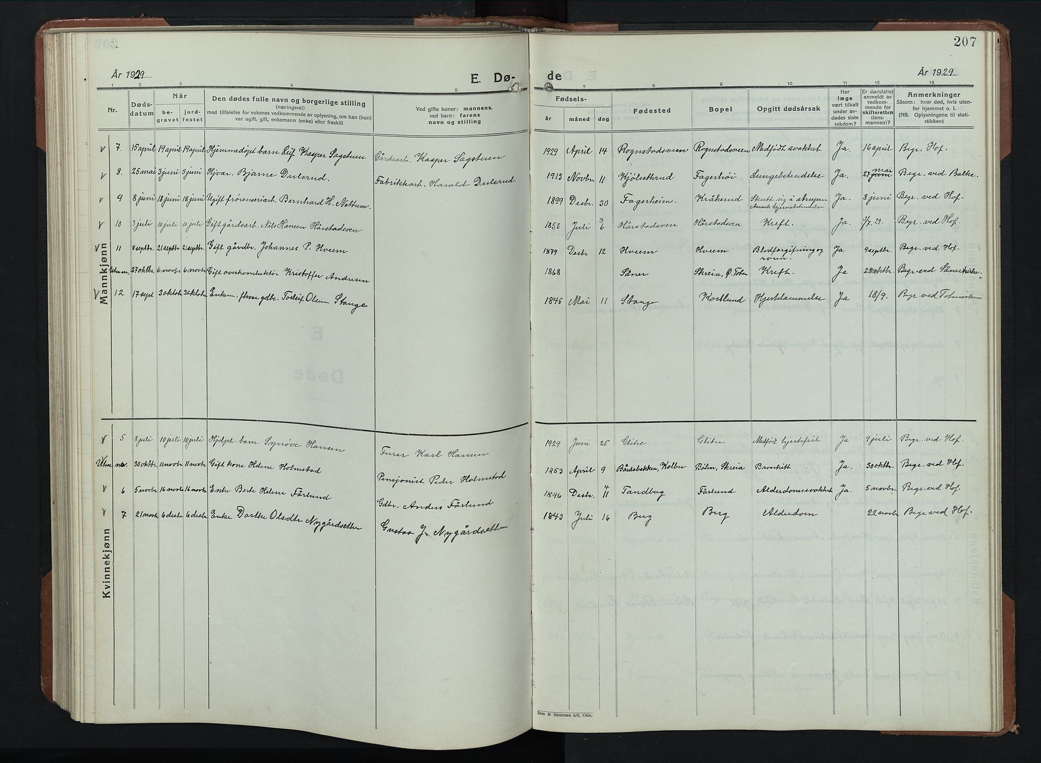 Balke prestekontor, SAH/PREST-106/H/Ha/Hab/L0002: Parish register (copy) no. 2, 1929-1951, p. 207