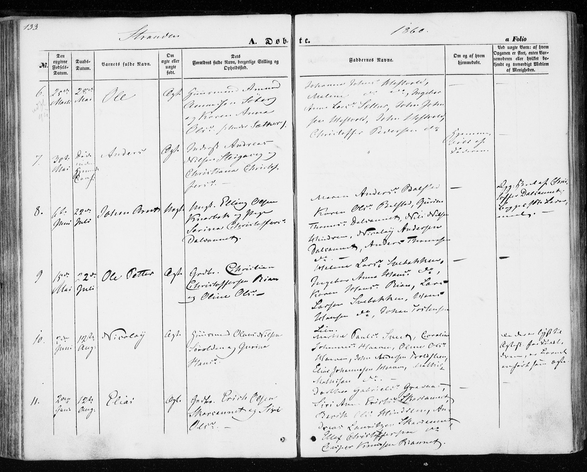 Ministerialprotokoller, klokkerbøker og fødselsregistre - Nord-Trøndelag, SAT/A-1458/701/L0008: Parish register (official) no. 701A08 /2, 1854-1863, p. 133