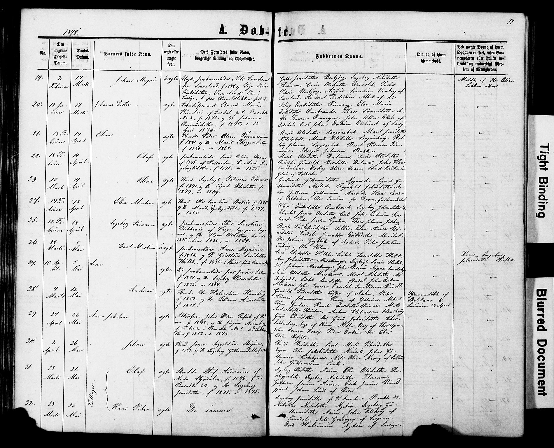 Ministerialprotokoller, klokkerbøker og fødselsregistre - Nord-Trøndelag, SAT/A-1458/706/L0049: Parish register (copy) no. 706C01, 1864-1895, p. 77