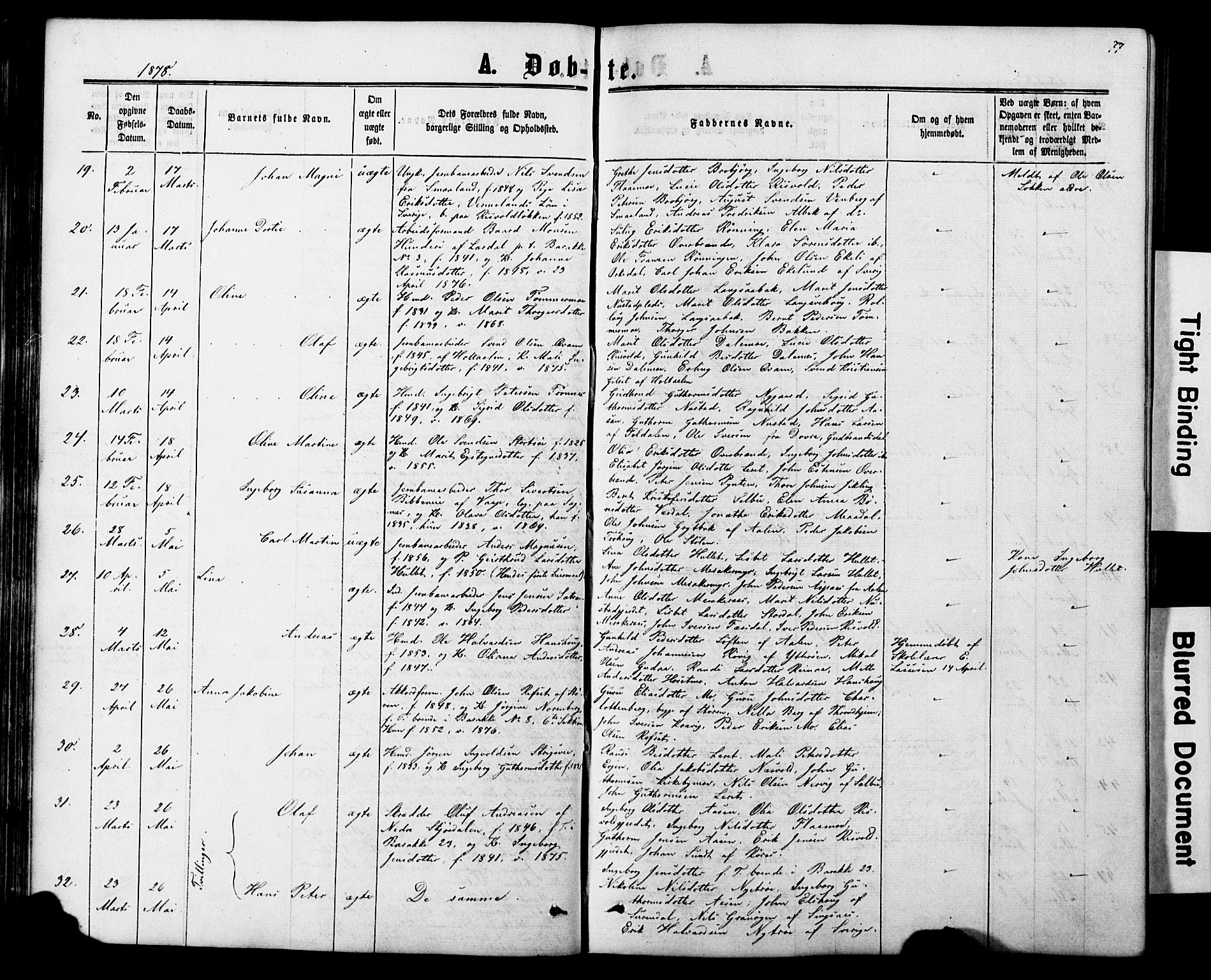 Ministerialprotokoller, klokkerbøker og fødselsregistre - Nord-Trøndelag, AV/SAT-A-1458/706/L0049: Parish register (copy) no. 706C01, 1864-1895, p. 77