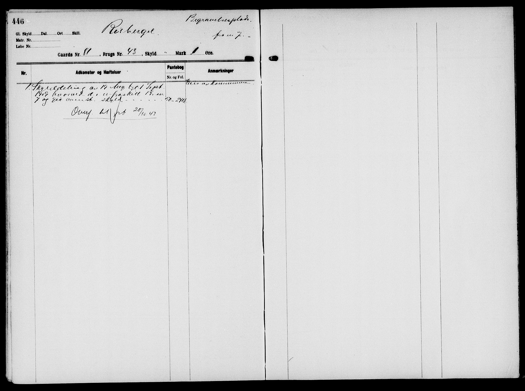 Solør tingrett, AV/SAH-TING-008/H/Ha/Hak/L0006: Mortgage register no. VI, 1900-1935, p. 446