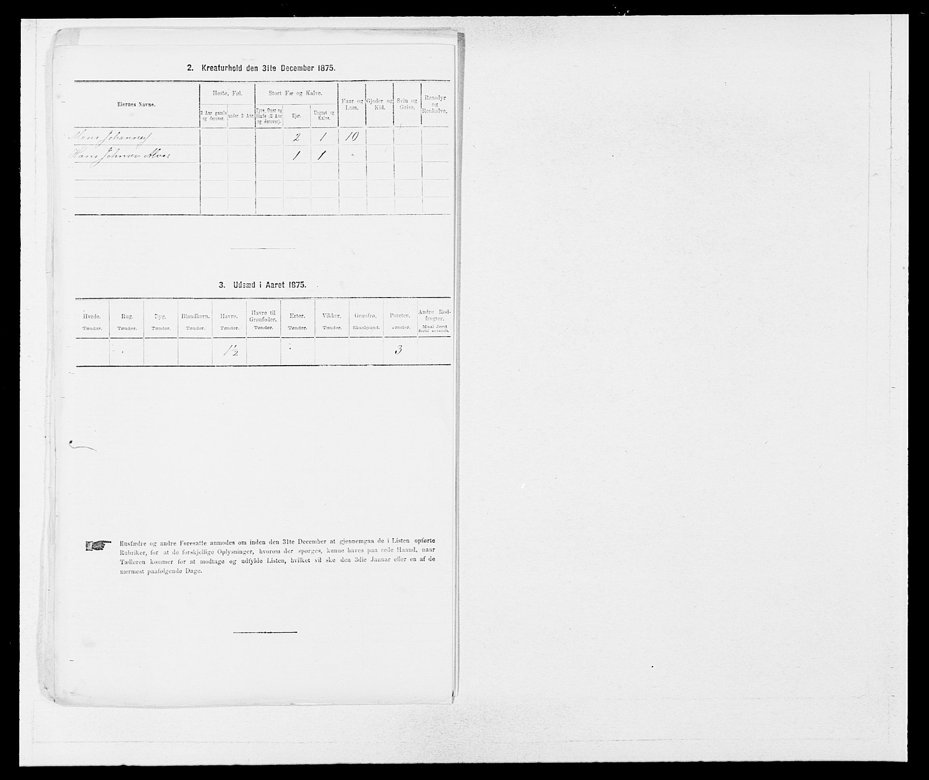 SAB, 1875 census for 1263P Lindås, 1875, p. 1273