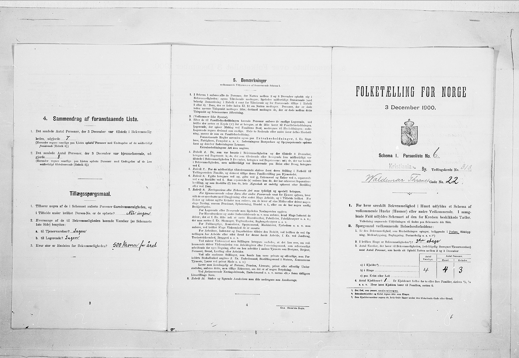 SAO, 1900 census for Kristiania, 1900, p. 110405