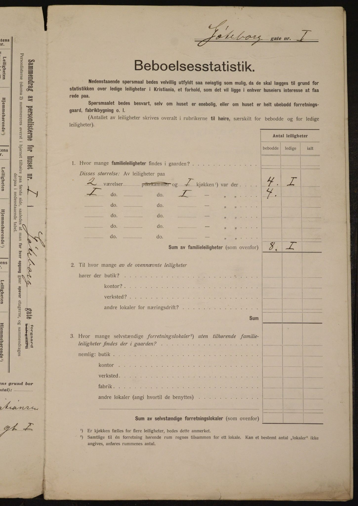 OBA, Municipal Census 1912 for Kristiania, 1912, p. 32709