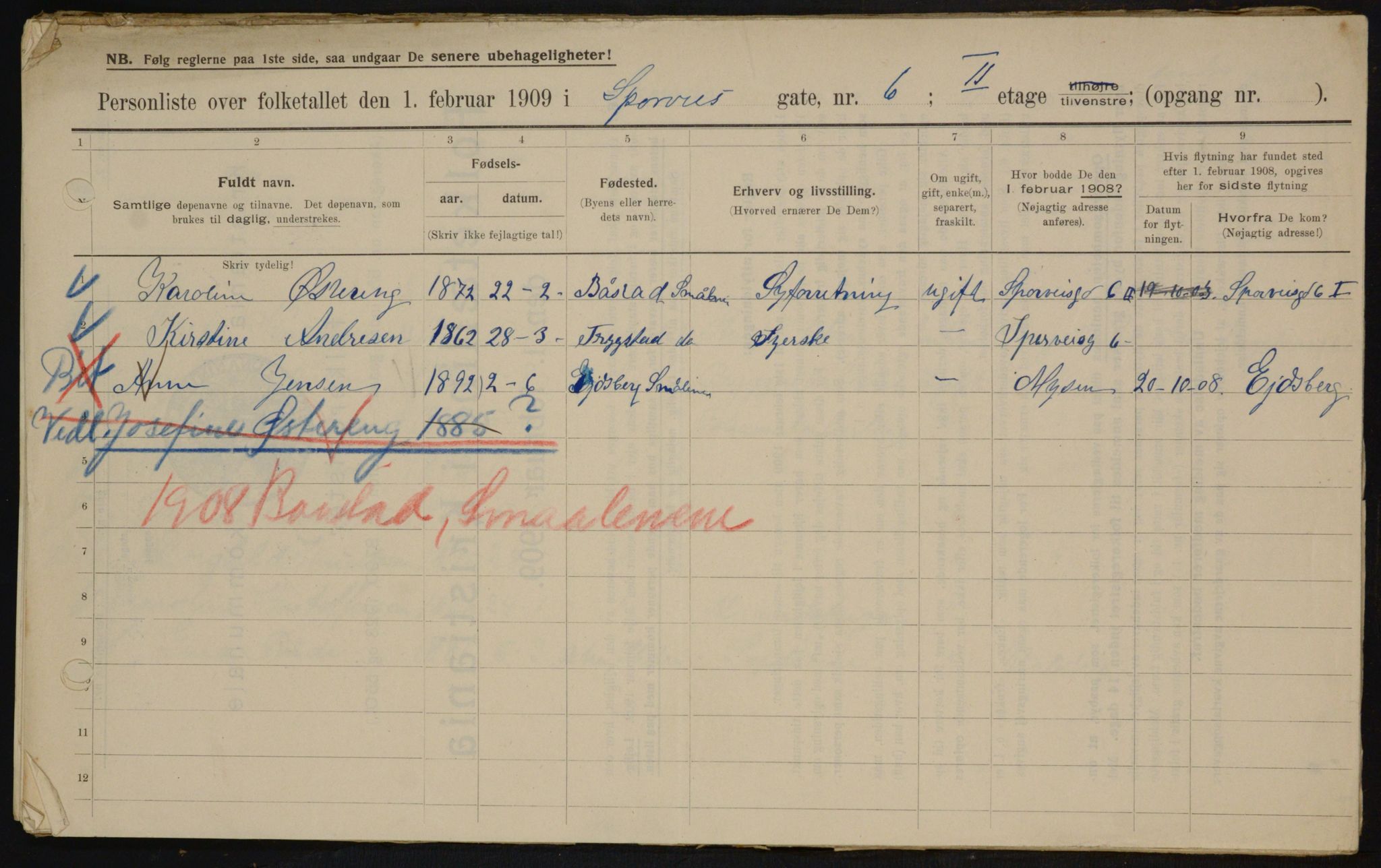 OBA, Municipal Census 1909 for Kristiania, 1909, p. 90998