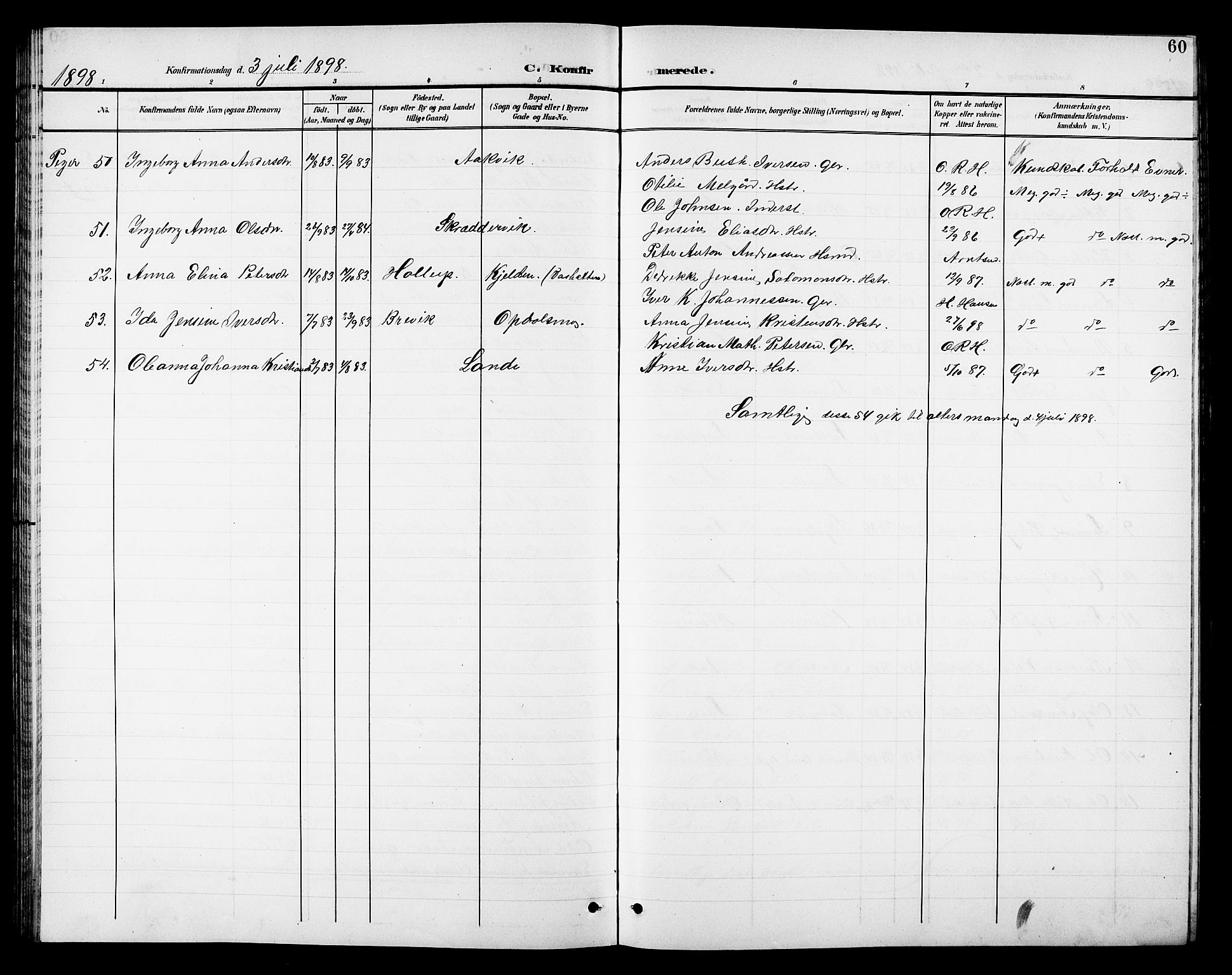 Ministerialprotokoller, klokkerbøker og fødselsregistre - Nordland, AV/SAT-A-1459/810/L0161: Parish register (copy) no. 810C04, 1897-1910, p. 60