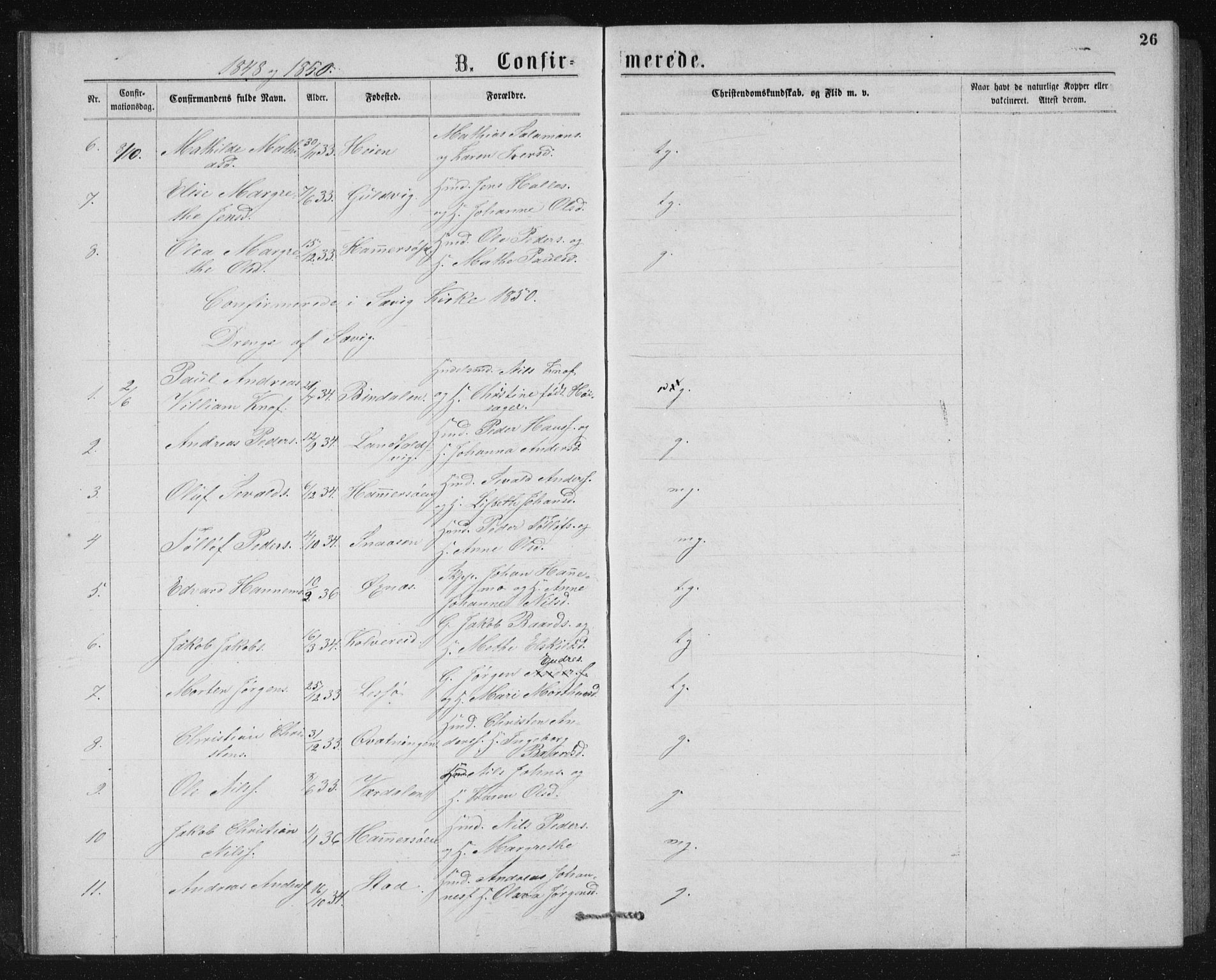 Ministerialprotokoller, klokkerbøker og fødselsregistre - Nord-Trøndelag, SAT/A-1458/768/L0567: Parish register (official) no. 768A02, 1837-1865, p. 26