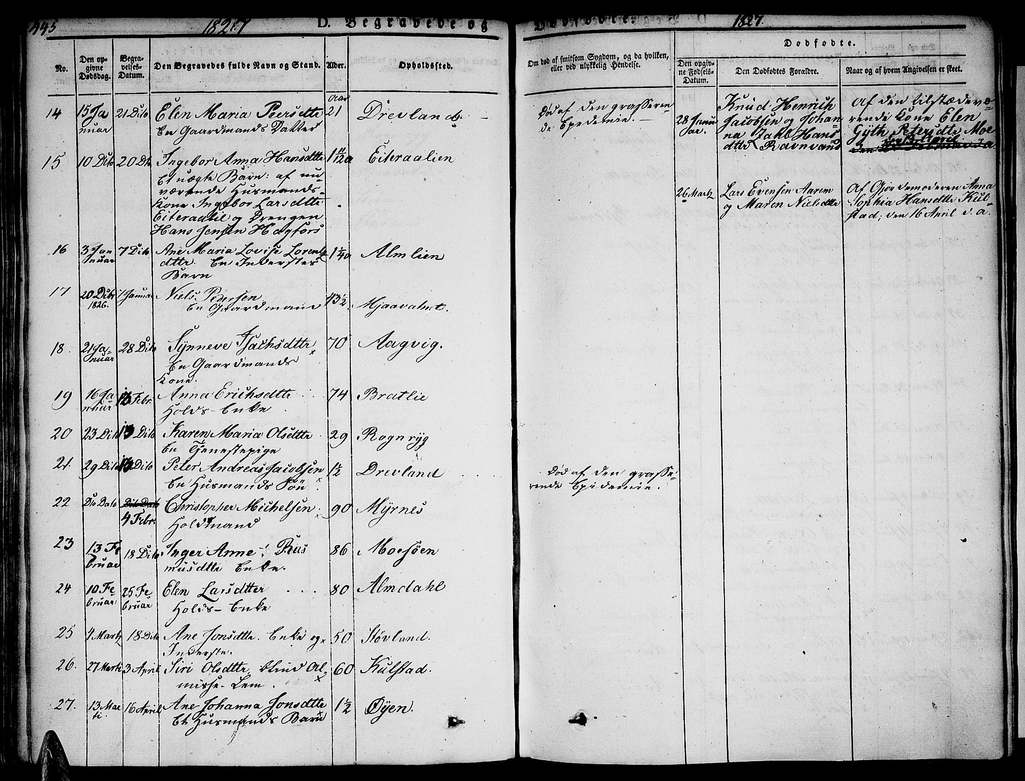 Ministerialprotokoller, klokkerbøker og fødselsregistre - Nordland, AV/SAT-A-1459/820/L0290: Parish register (official) no. 820A11, 1826-1845, p. 445