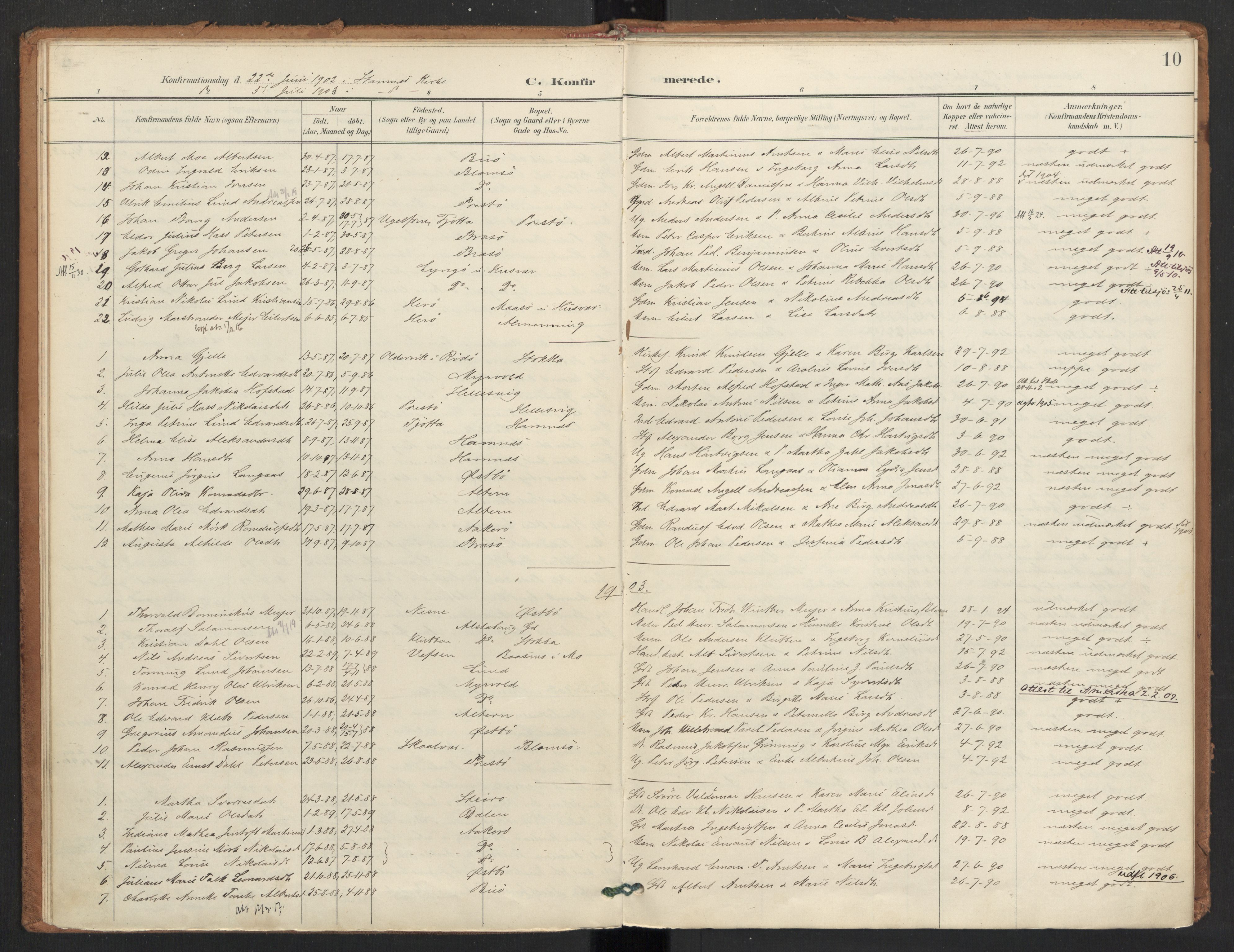 Ministerialprotokoller, klokkerbøker og fødselsregistre - Nordland, SAT/A-1459/830/L0454: Parish register (official) no. 830A18, 1897-1913, p. 10