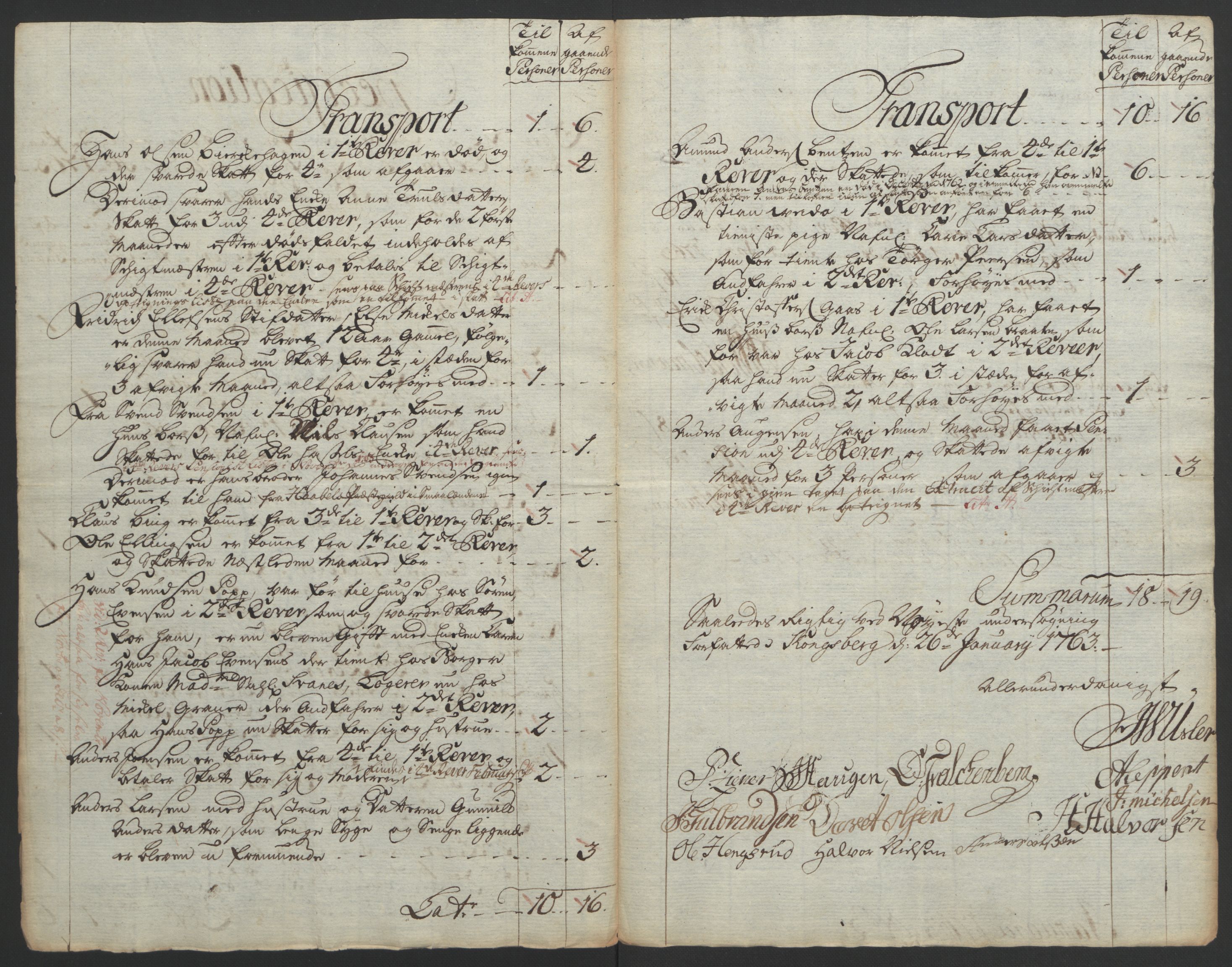 Rentekammeret inntil 1814, Reviderte regnskaper, Bergverksregnskaper, AV/RA-EA-3222/R/Rc/Rca/L0843: Ekstraskatt, 1762-1765, p. 232