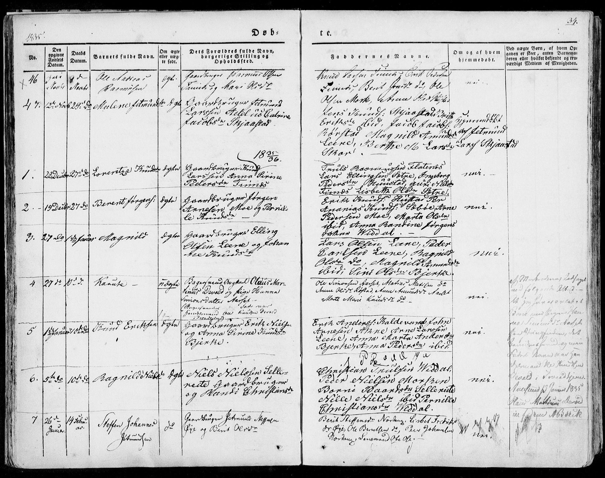 Ministerialprotokoller, klokkerbøker og fødselsregistre - Møre og Romsdal, SAT/A-1454/515/L0208: Parish register (official) no. 515A04, 1830-1846, p. 34