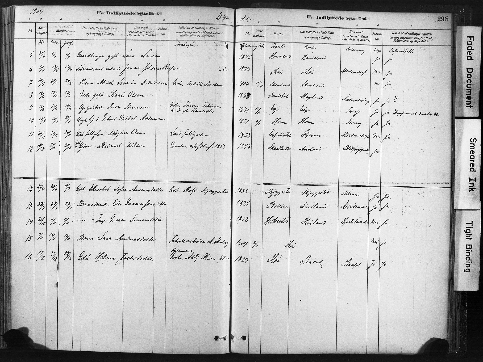 Lund sokneprestkontor, SAST/A-101809/S06/L0011: Parish register (official) no. A 10, 1877-1904, p. 298