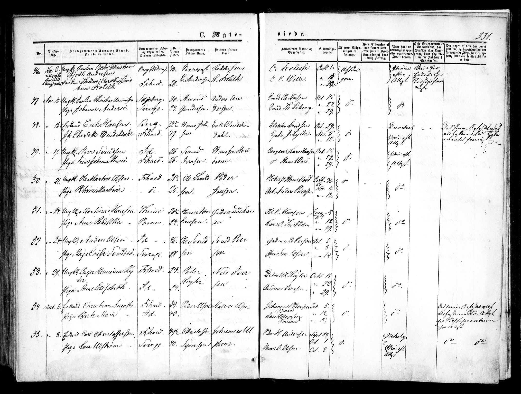 Halden prestekontor Kirkebøker, AV/SAO-A-10909/F/Fa/L0007: Parish register (official) no. I 7, 1857-1865, p. 331