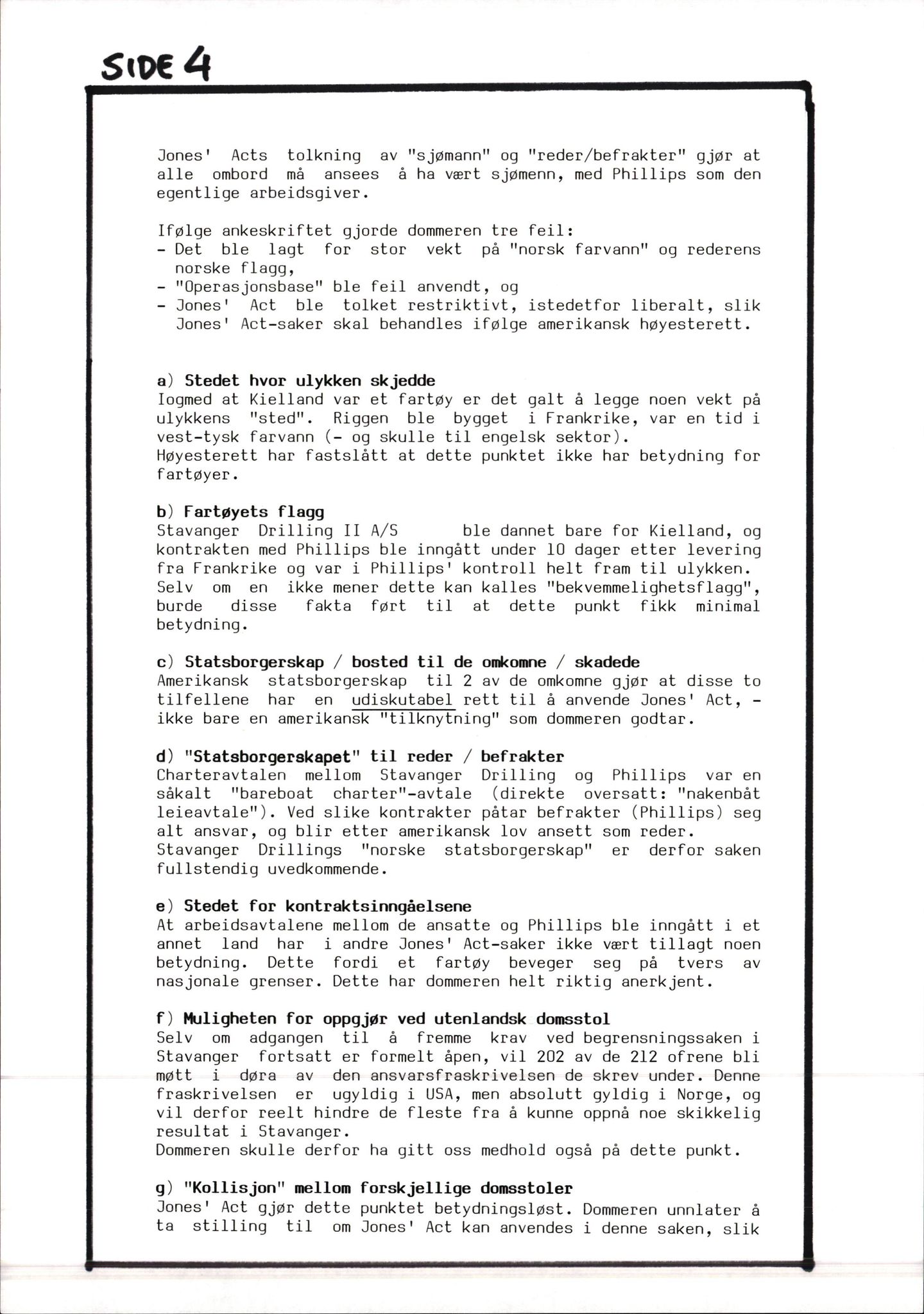 Pa 1660 - Kielland- fondet, AV/SAST-A-102242/X/Xa/L0001: Rapport til overlevende og etterlatte/ Kielland Bulletin, 1980-1998