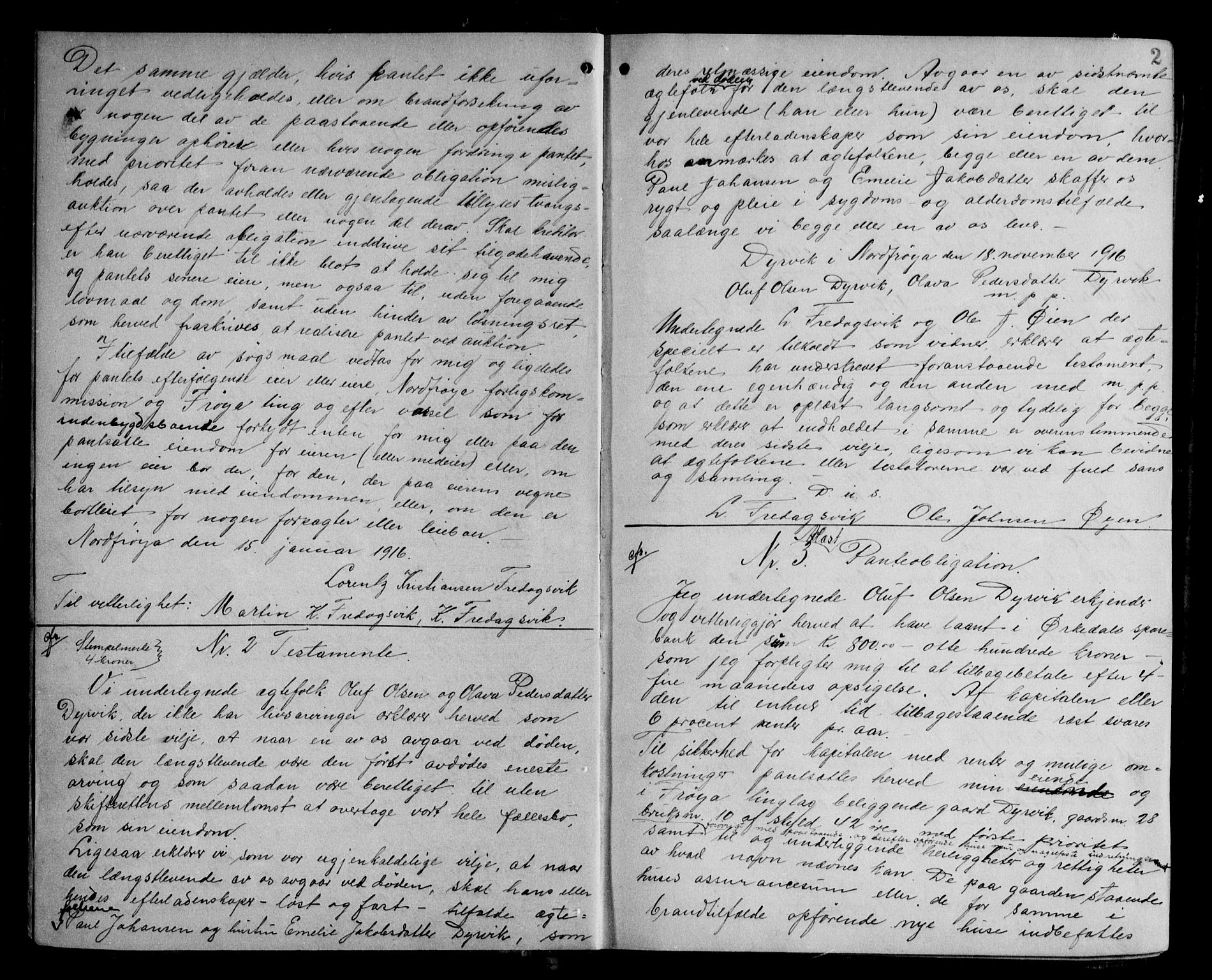 Hitra sorenskriveri, AV/SAT-A-0018/2/2C/2Ca/L0001: Mortgage book no. 1, 1917-1919, p. 2