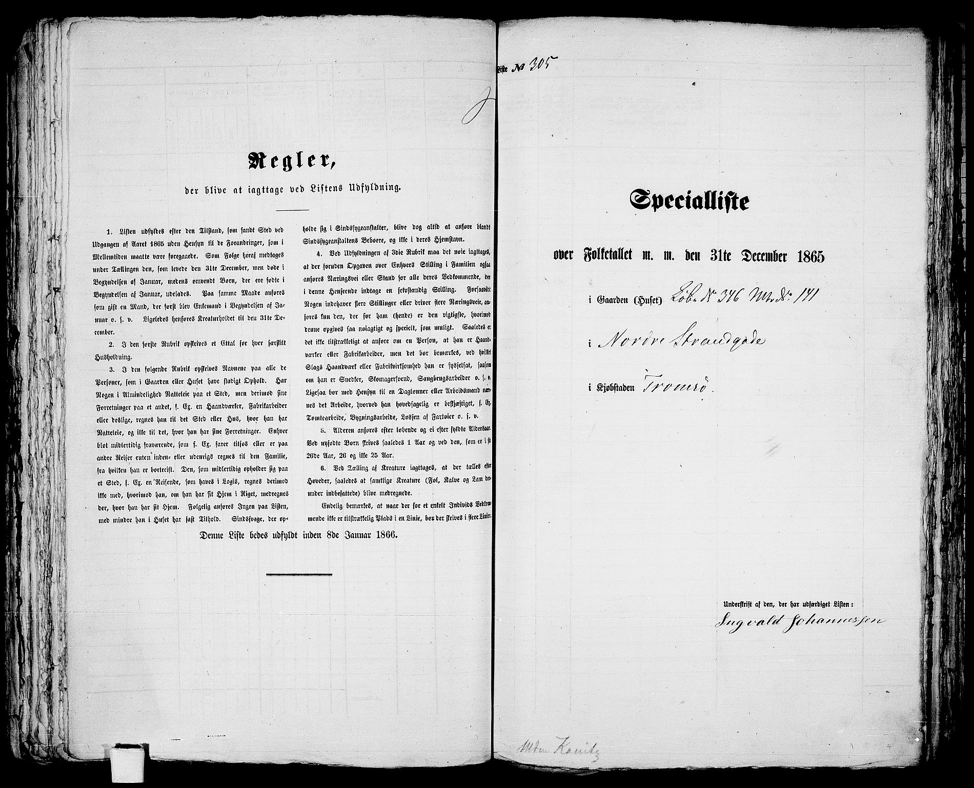 RA, 1865 census for Tromsø, 1865, p. 626