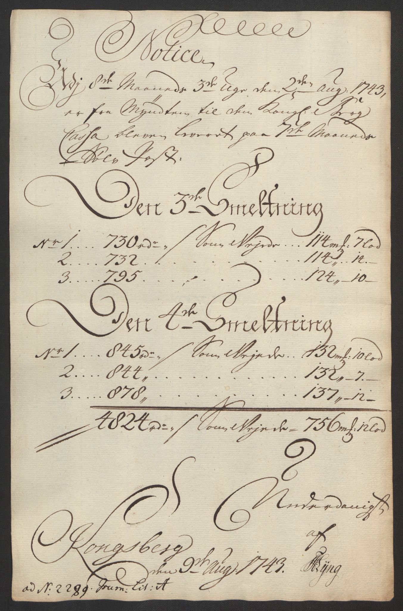 Rentekammeret inntil 1814, Realistisk ordnet avdeling, AV/RA-EA-4070/Oa/L0014: [Y17]: Forskjellige dokumenter om Kongsbergs mynt, 1723-1765, p. 161